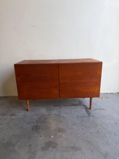 Vintage Danish Teak Sideboard Cabinet Mid-Century Modern Storage Credenza 1960s