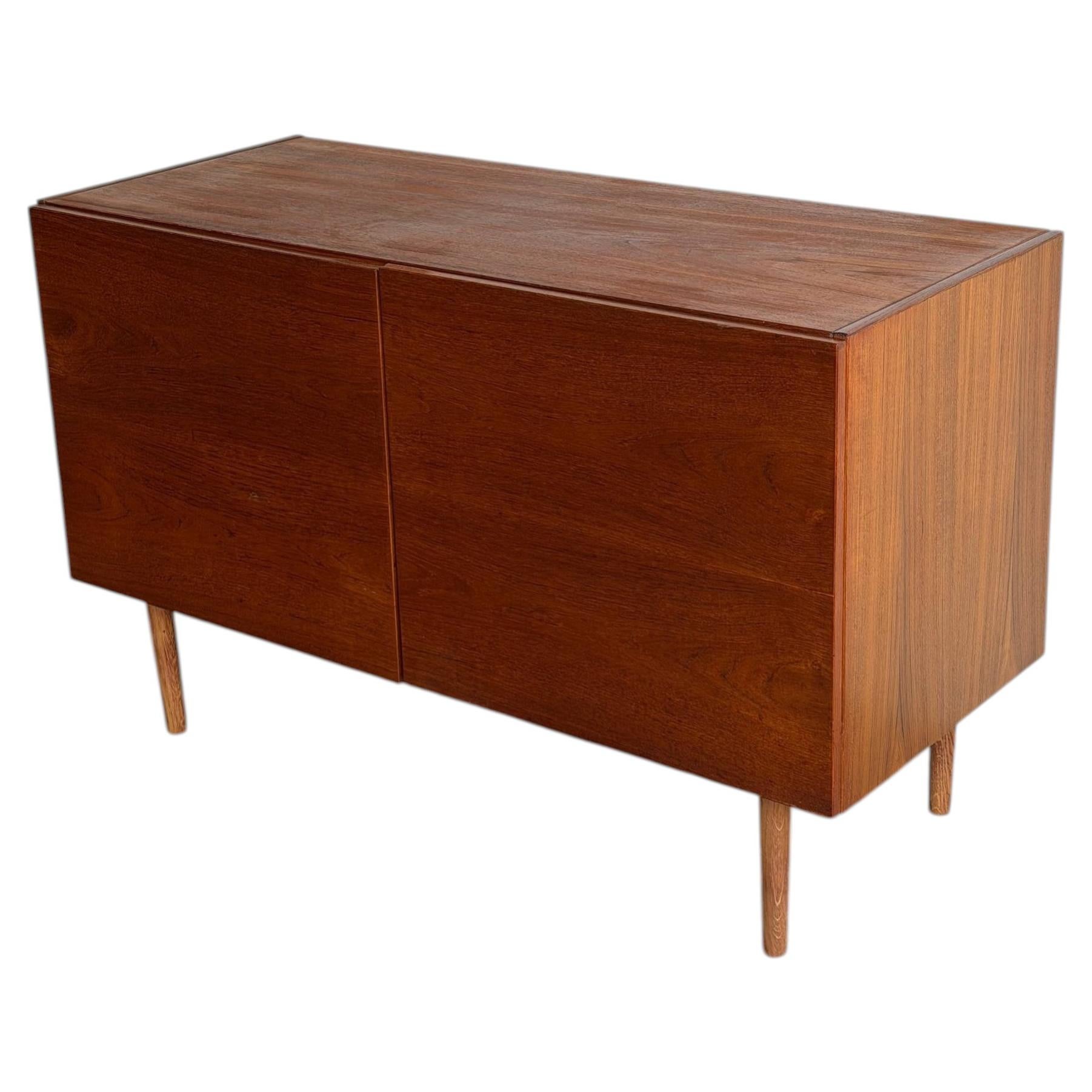 Vintage Danish Teak Sideboard Cabinet Mid-Century Modern Storage Credenza 1960s