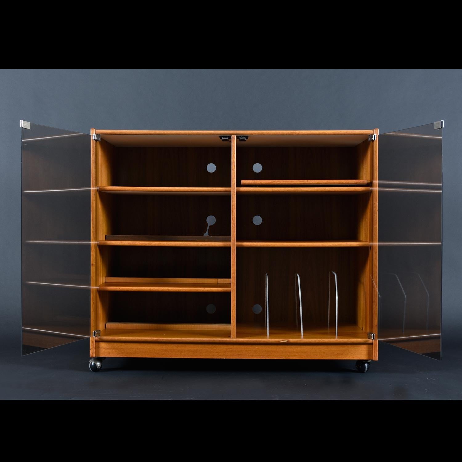 teak stereo cabinet