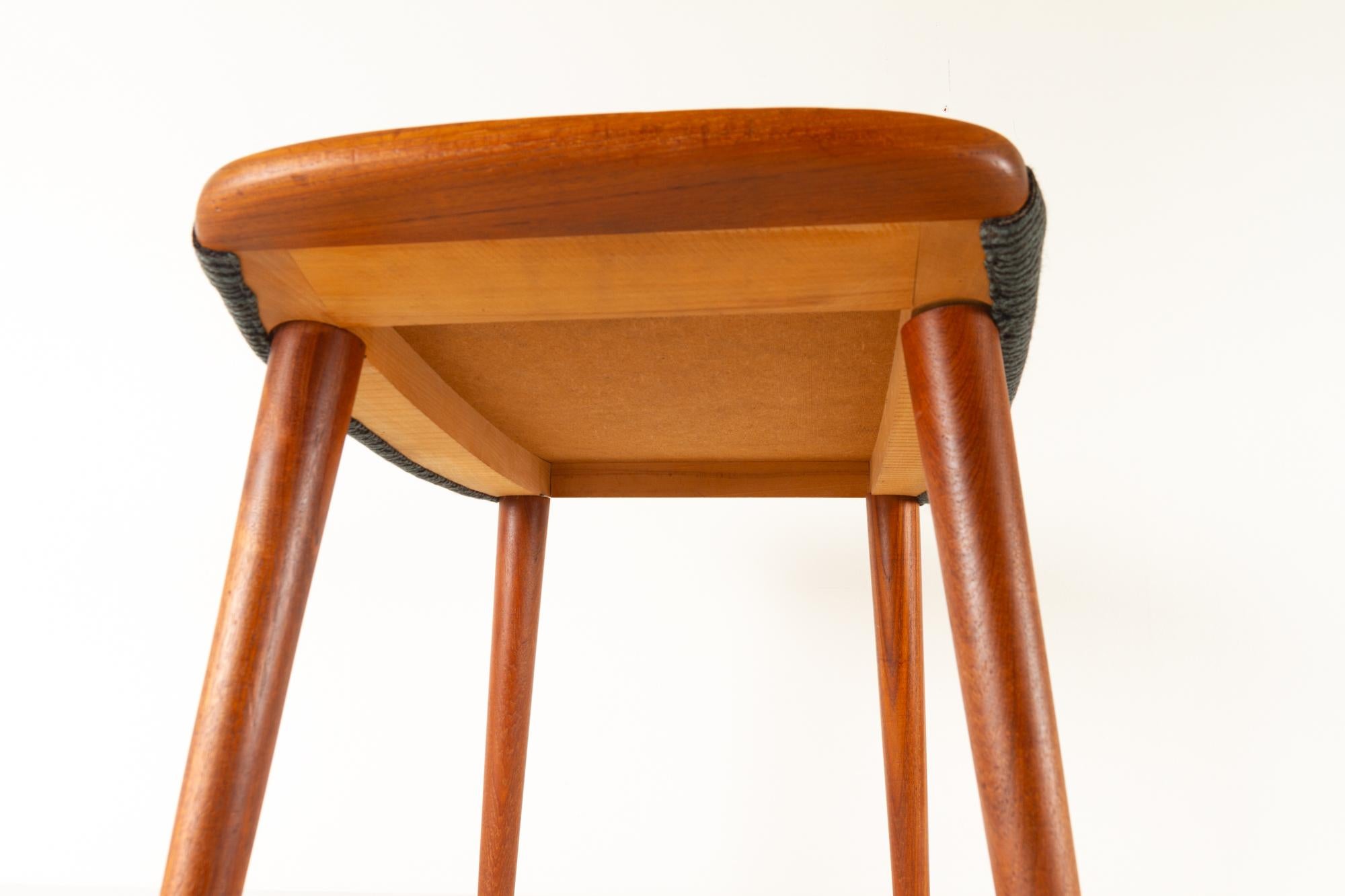 Vintage Danish Teak Stool, 1960s For Sale 9