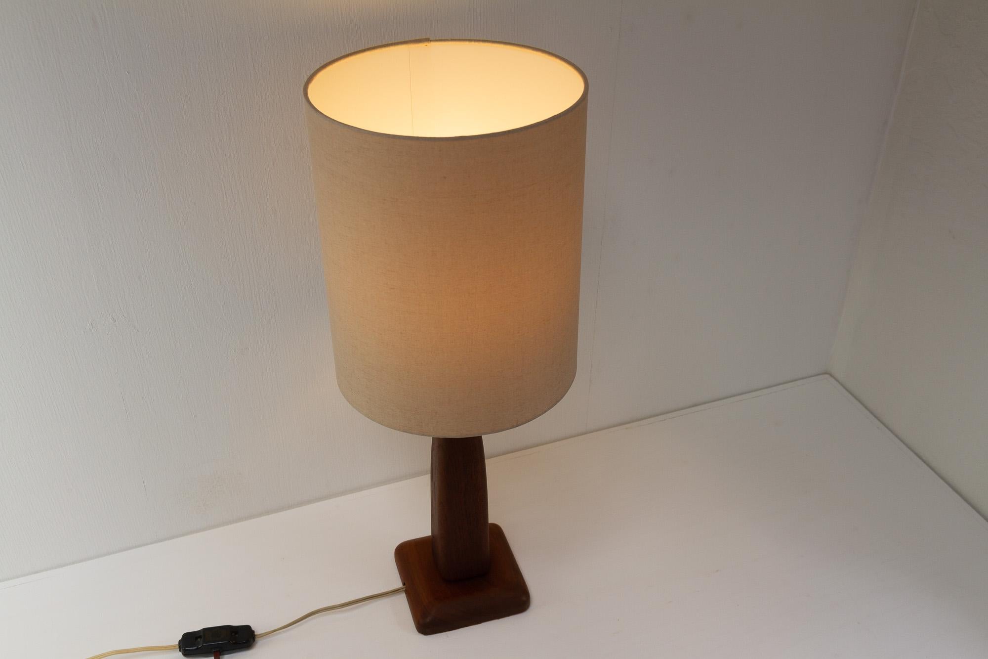 Vintage Danish Teak Table Lamp, 1960s For Sale 6