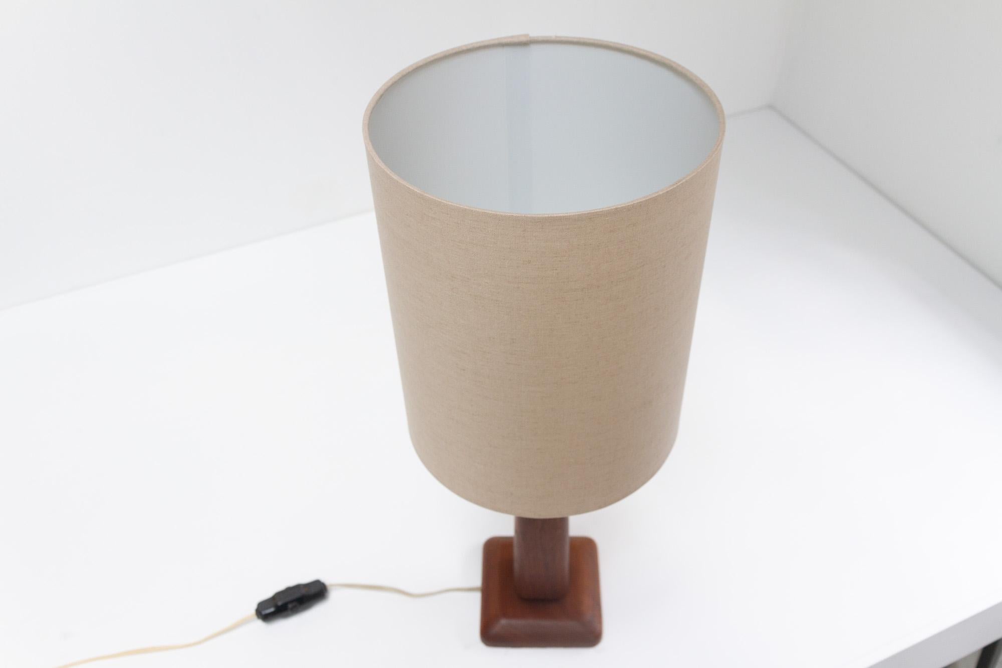 Mid-20th Century Vintage Danish Teak Table Lamp, 1960s For Sale