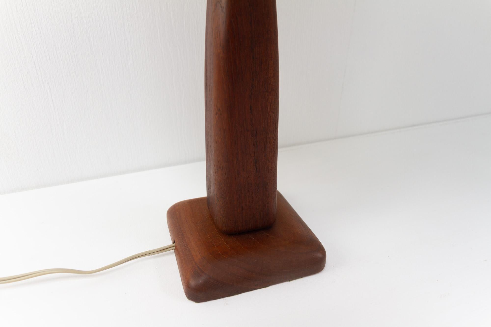 Vintage Danish Teak Table Lamp, 1960s For Sale 3