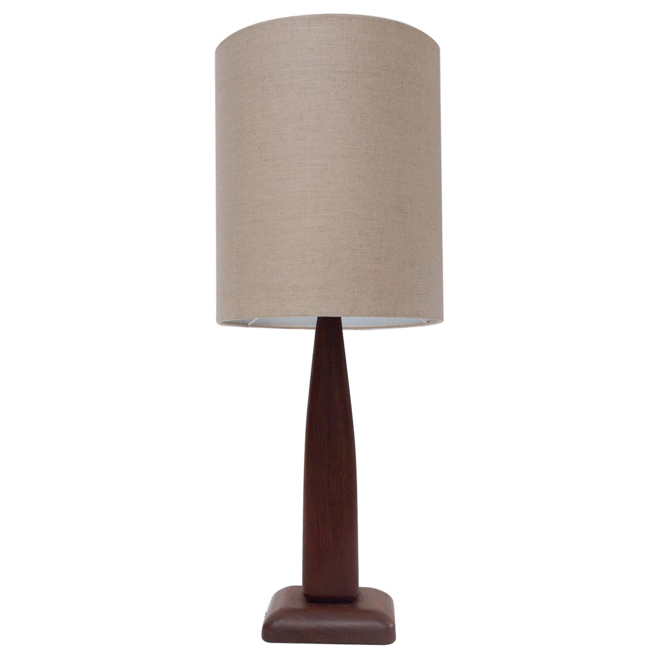 Lampada da tavolo danese vintage in teak, anni '60