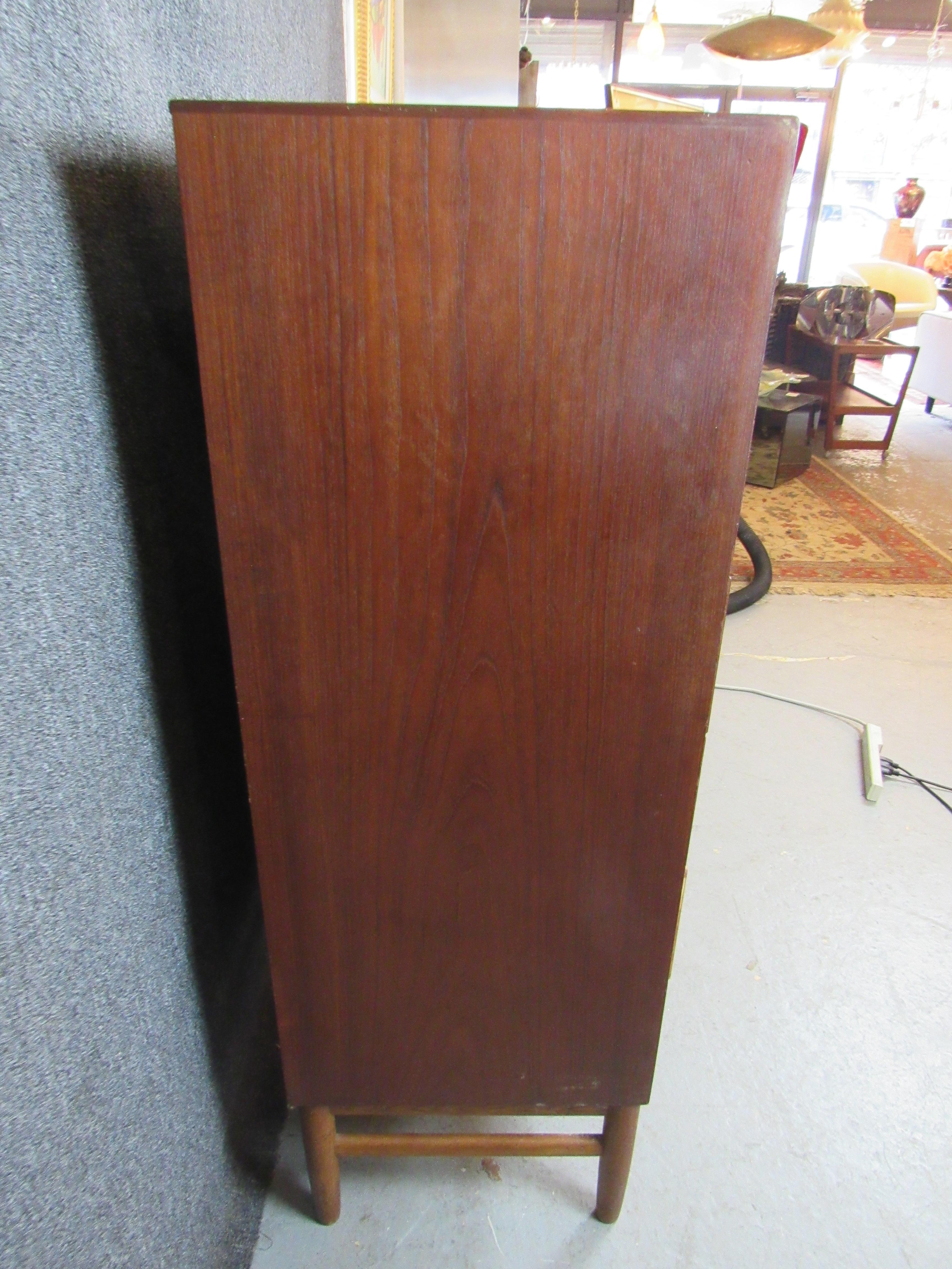 20th Century Vintage Danish Teak Tall Dresser by Poul Volther For Sale