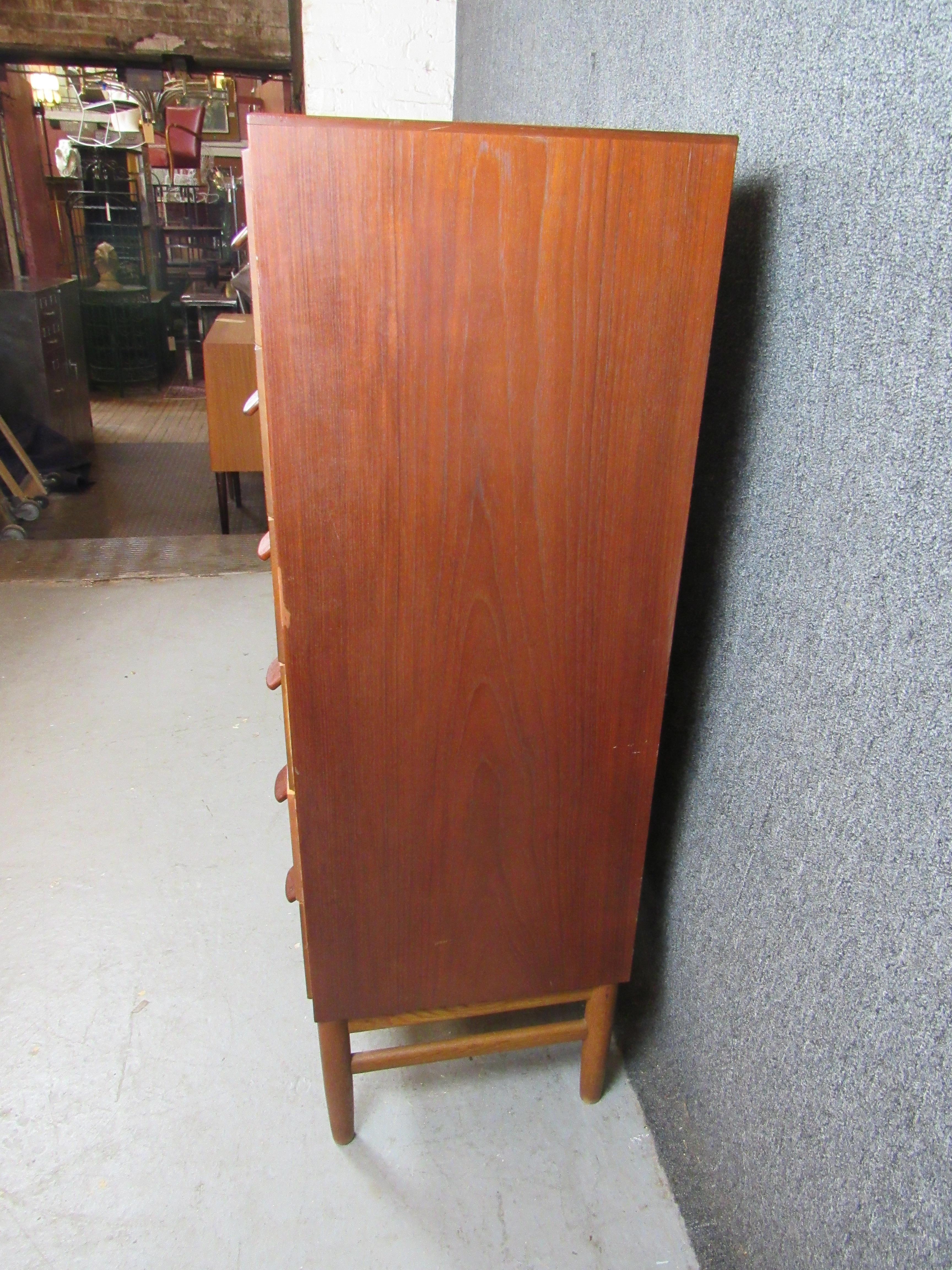 Wood Vintage Danish Teak Tall Dresser by Poul Volther For Sale