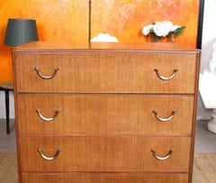 Vintage Danish Teak Tallboy Chest of Drawers