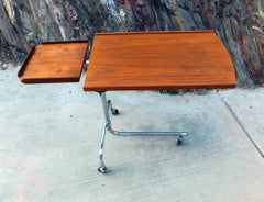 Vintage Danish Teak Tilt-Top Bedside or Drafting Table