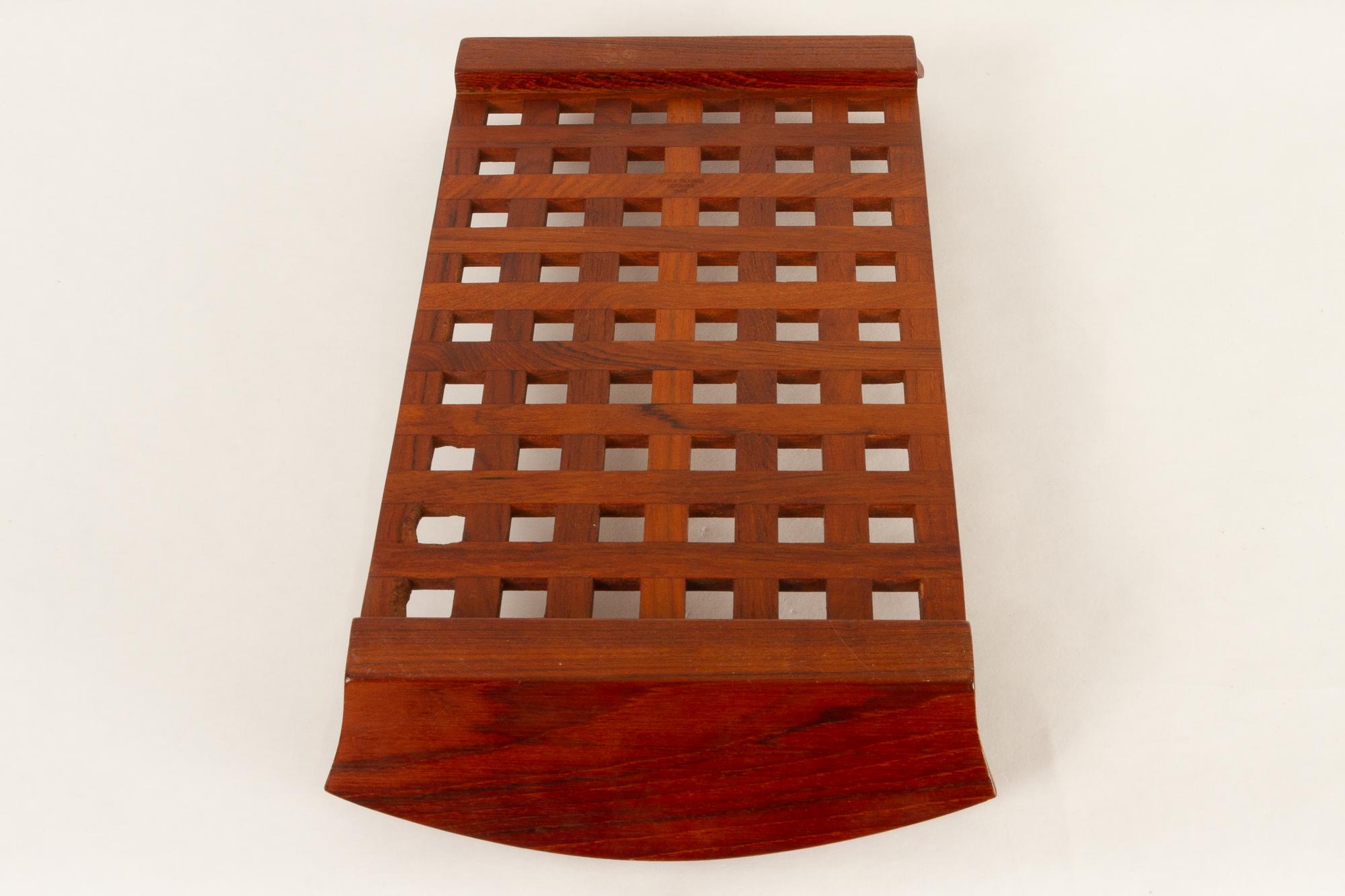 Vintage Danish Teak Tray with Glass Bowls by Jens Harald Quistgaard, 1960s For Sale 8