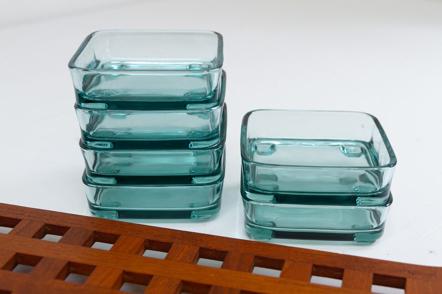 Vintage Danish Teak Tray with Glass Bowls by Jens Harald Quistgaard, 1960s For Sale 3