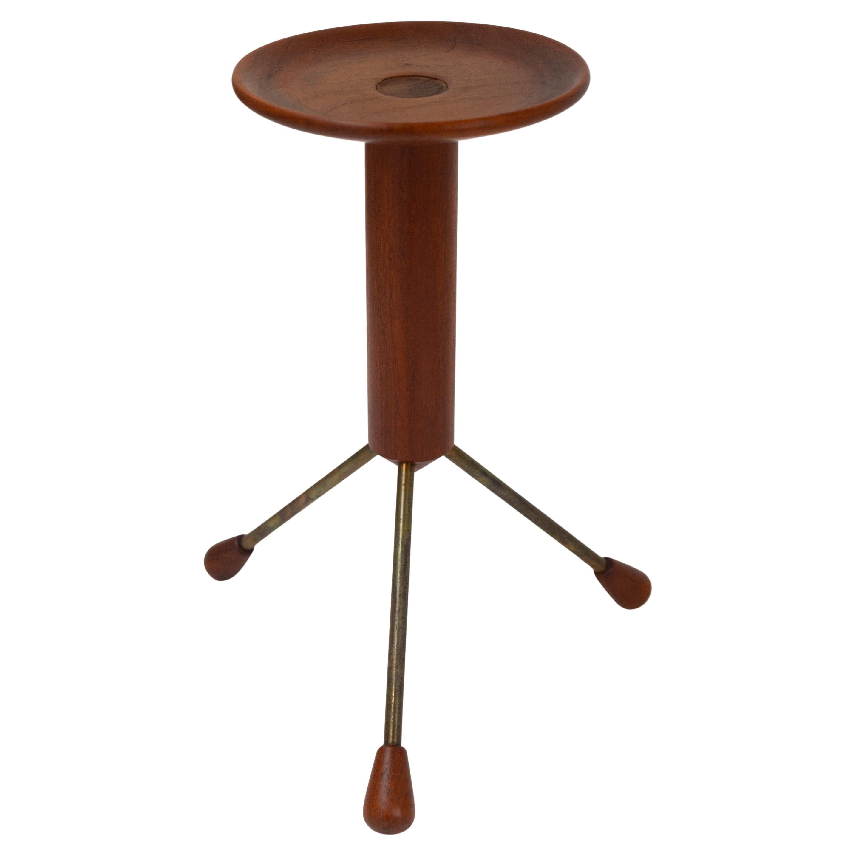 Table d'appoint vintage danoise en teck, années 1950.