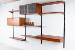 Vintage Danish Teak Wall Unit by Kai Kristiansen for FM 1960s