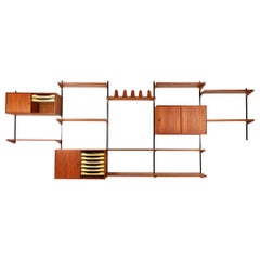 Vintage Danish Teak Wall Unit by Kai Kristiansen for FM, 1960s