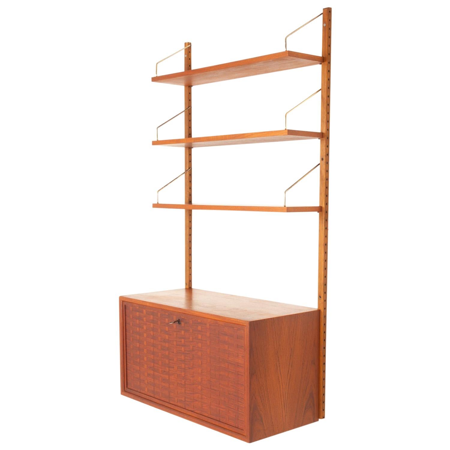 Vintage Danish Teak Wall Unit by Poul Cadovius, 1960s