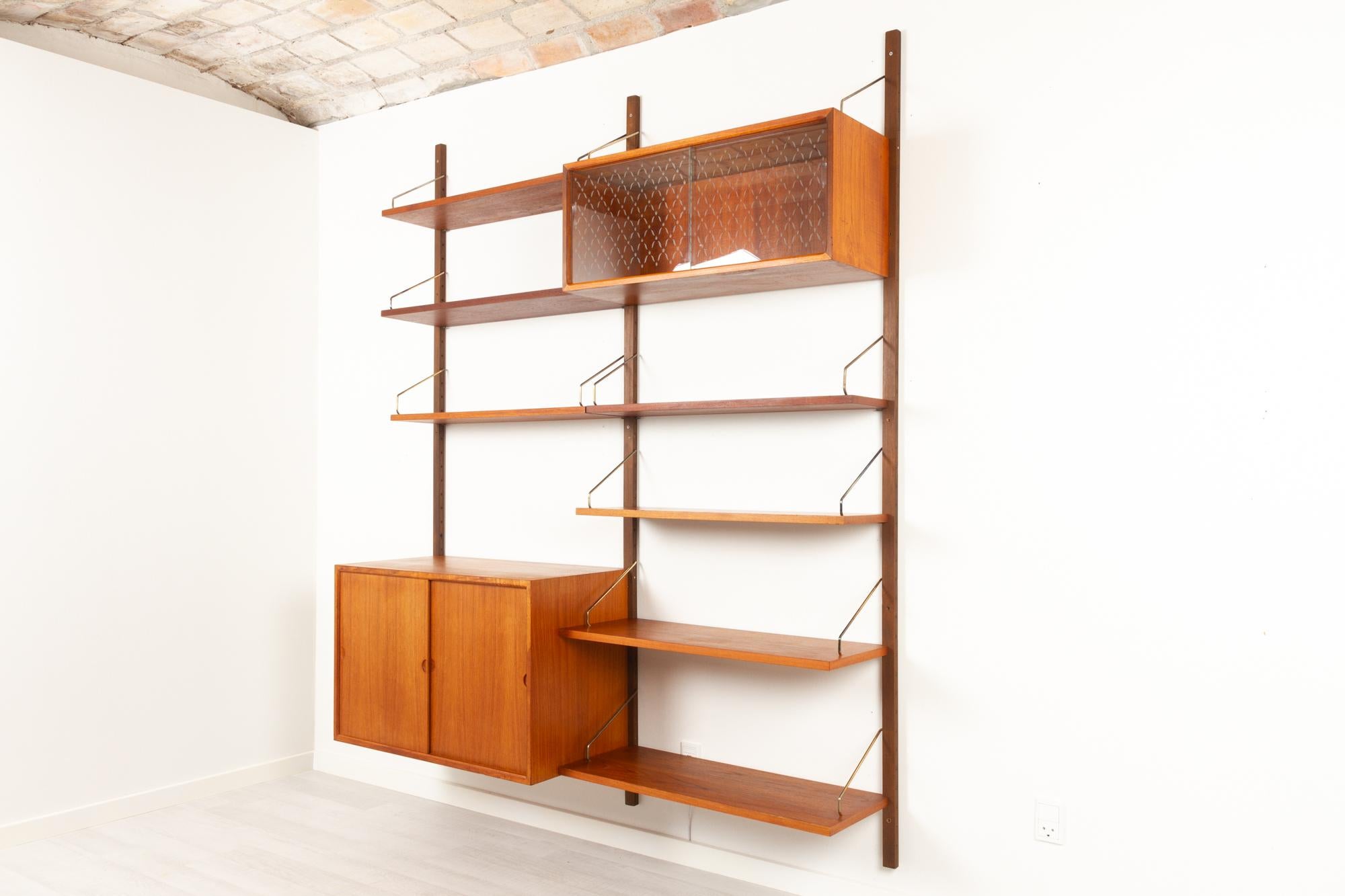 Vintage Danish Teak Wall Unit by Poul Cadovius for Cado, 1950s In Good Condition In Asaa, DK