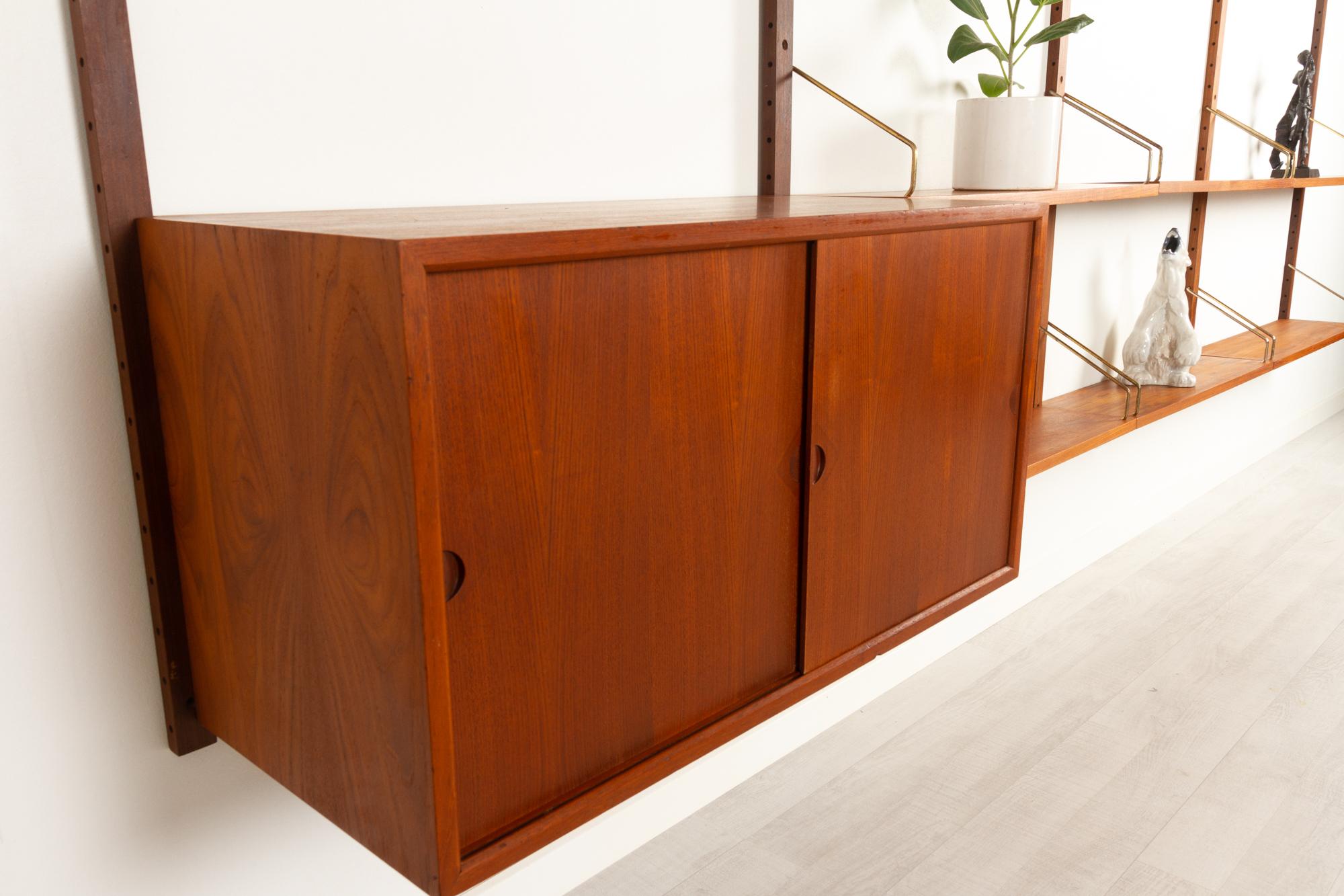 Vintage Danish Teak Wall Unit by Poul Cadovius for Cado, 1960s 9