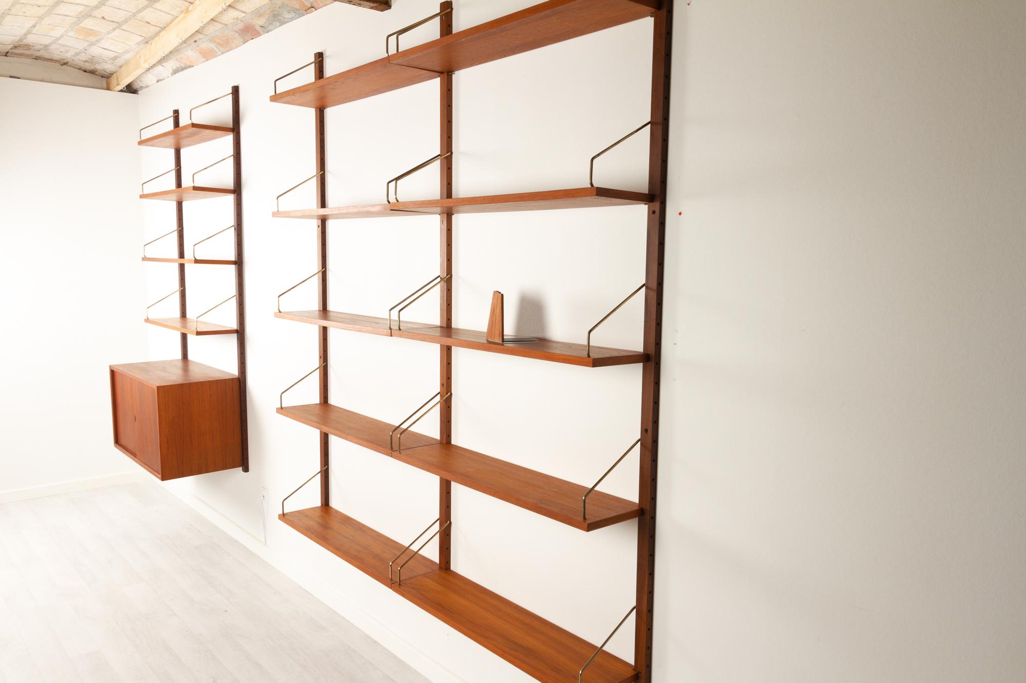 Vintage Danish Teak Wall Unit by Poul Cadovius for Cado, 1960s 11