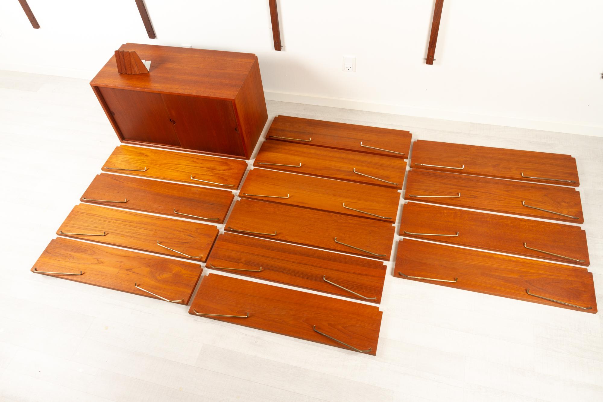 Vintage Danish Teak Wall Unit by Poul Cadovius for Cado, 1960s 13