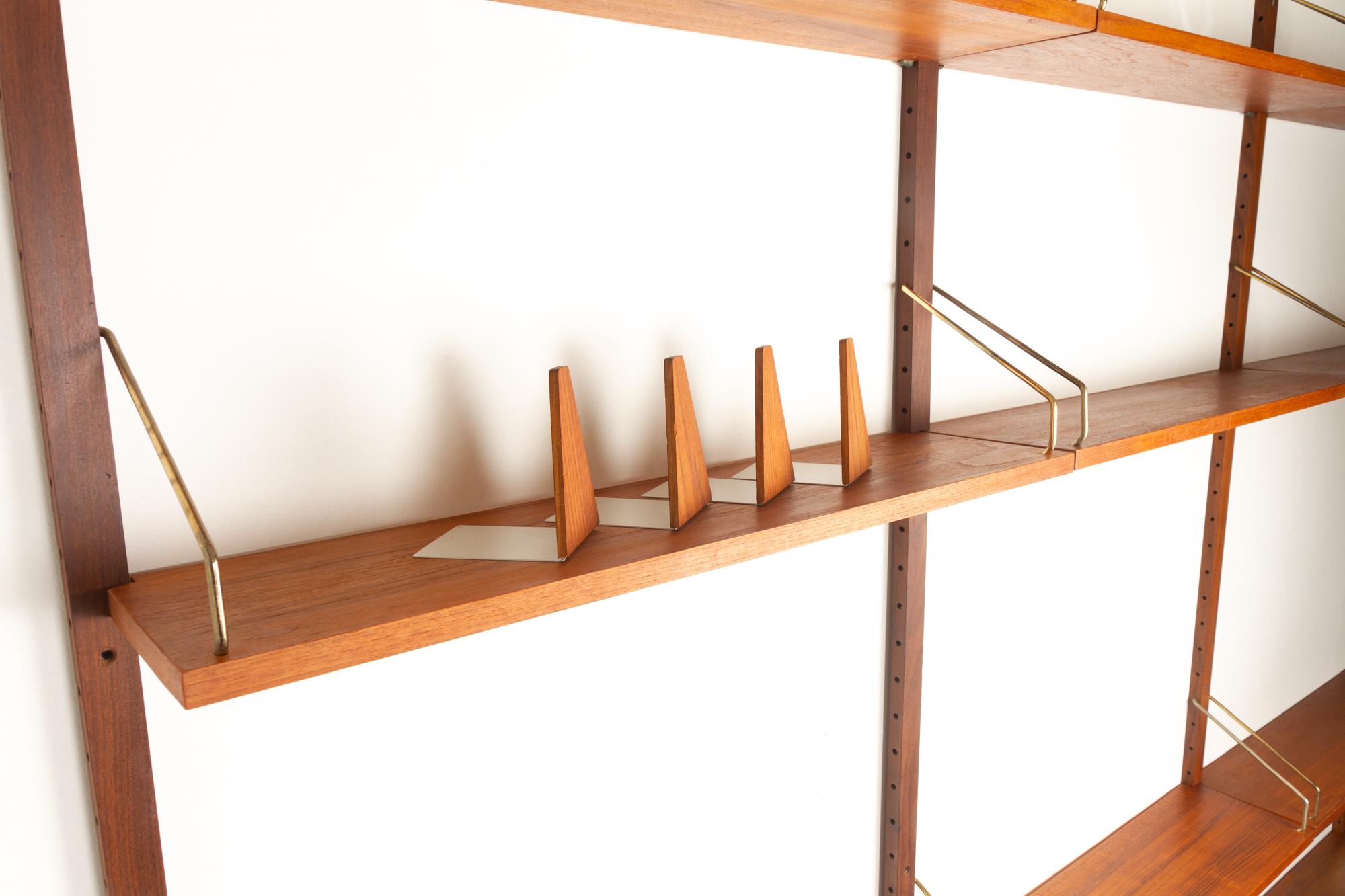 Vintage Danish Teak Wall Unit by Poul Cadovius for Cado, 1960s 2
