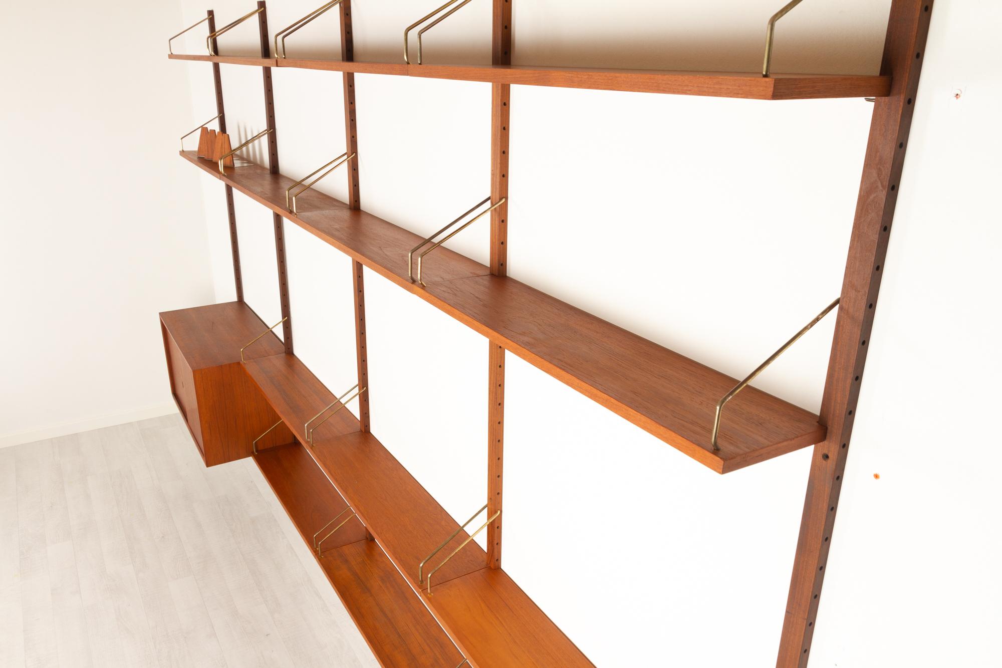 Vintage Danish Teak Wall Unit by Poul Cadovius for Cado, 1960s 3