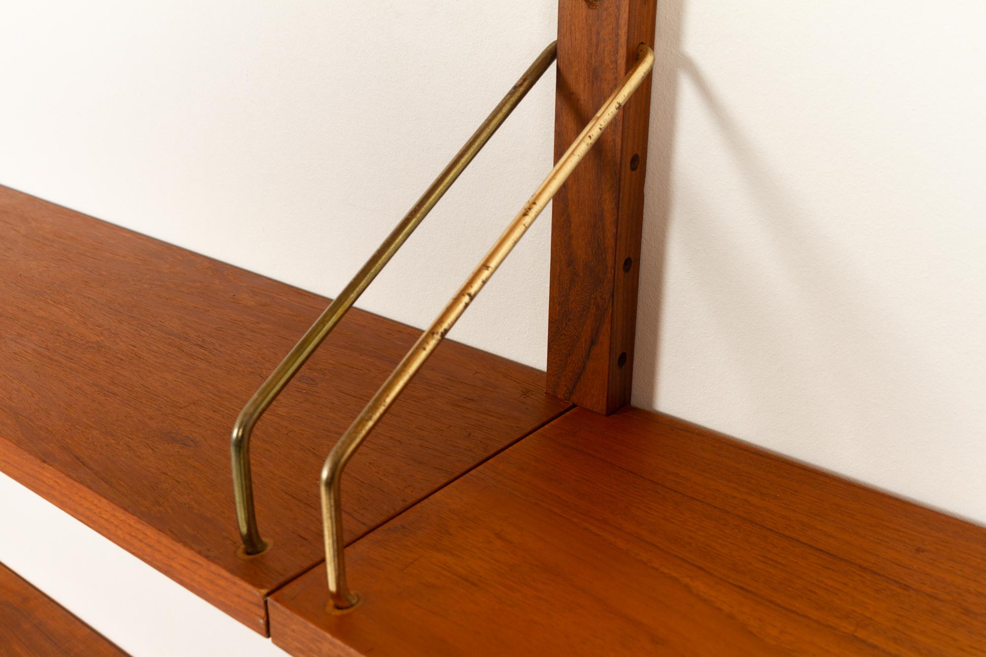 Vintage Danish Teak Wall Unit by Poul Cadovius for Cado, 1960s 4