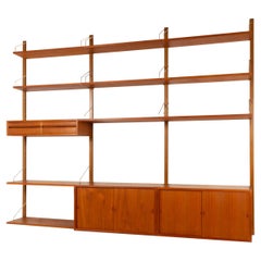 Vintage Danish Teak Wall Unit by Poul Cadovius for Cado, 1960s