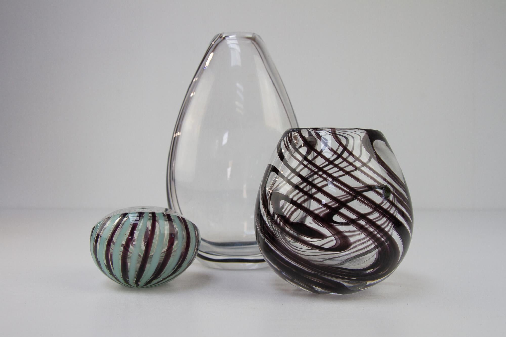 Vintage Danish Tear Drop Glass Vase by Holmegaard, 1970s For Sale 5