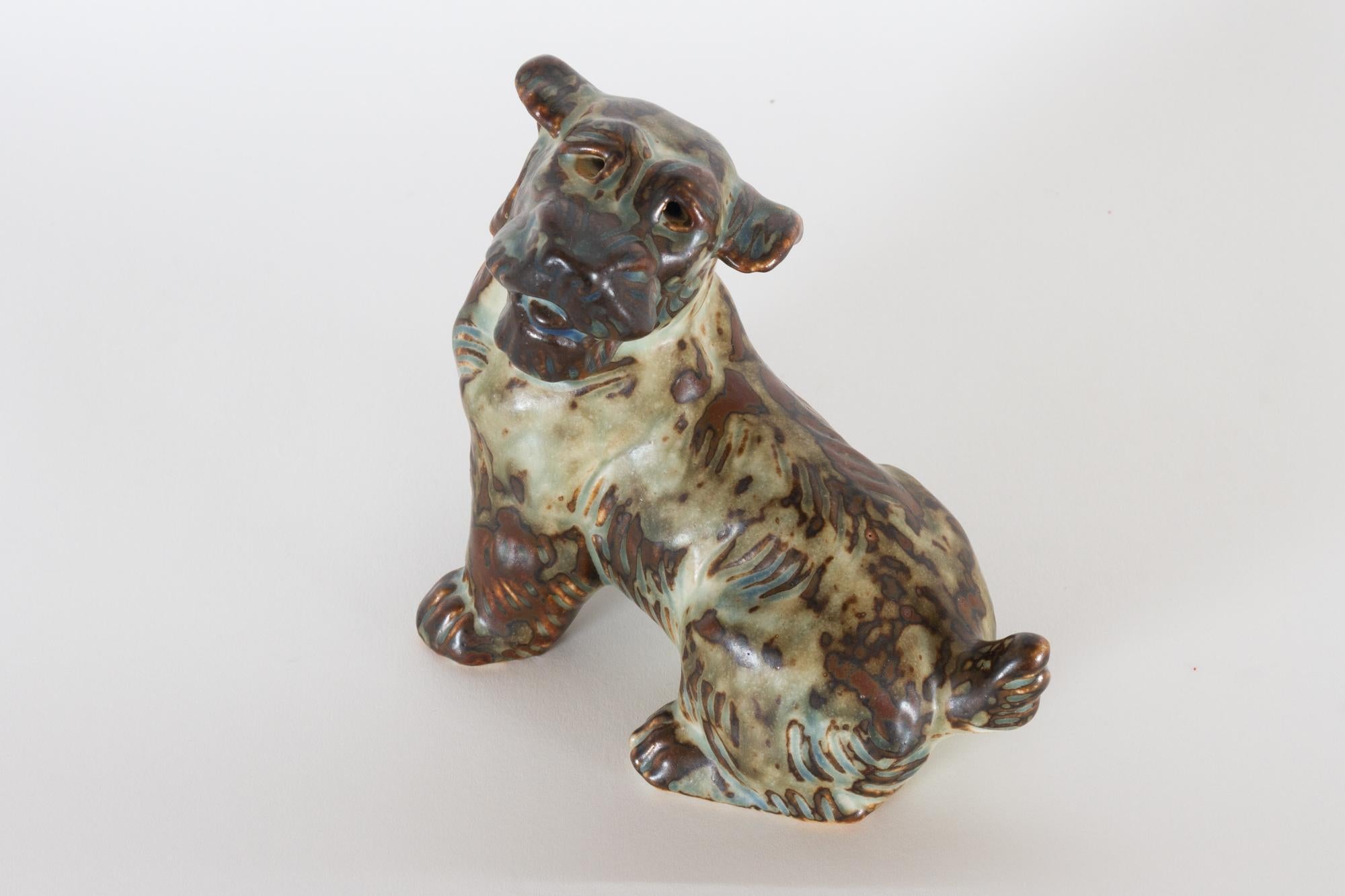 Vintage Danish Terrier Figurine by Knud Kyhn for Royal Copenhagen, 1955 For Sale 1