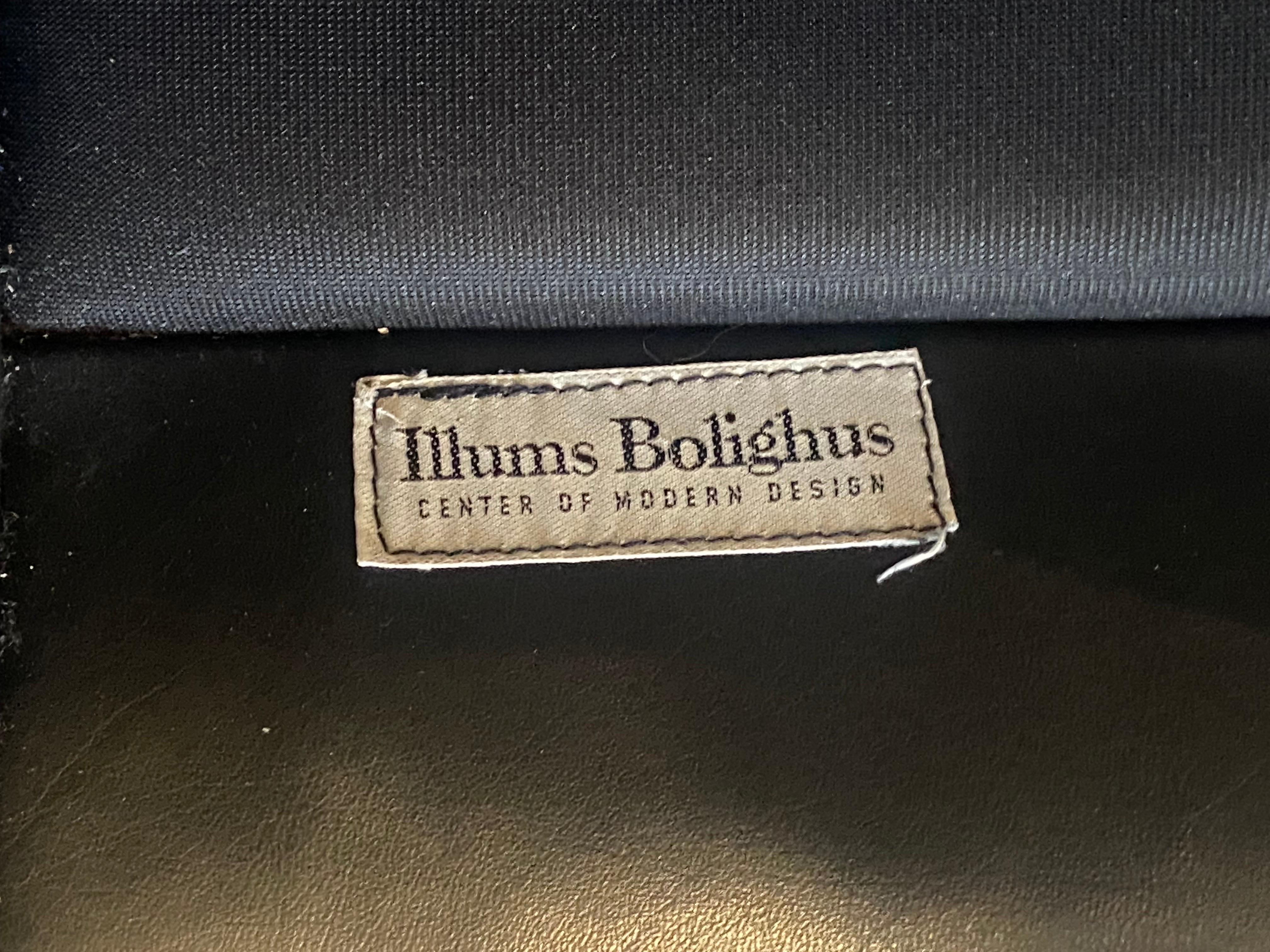 Dänische Dreisitzer Canape aus Antracite-Leder von Illums Bolighus, Vintage im Angebot 2