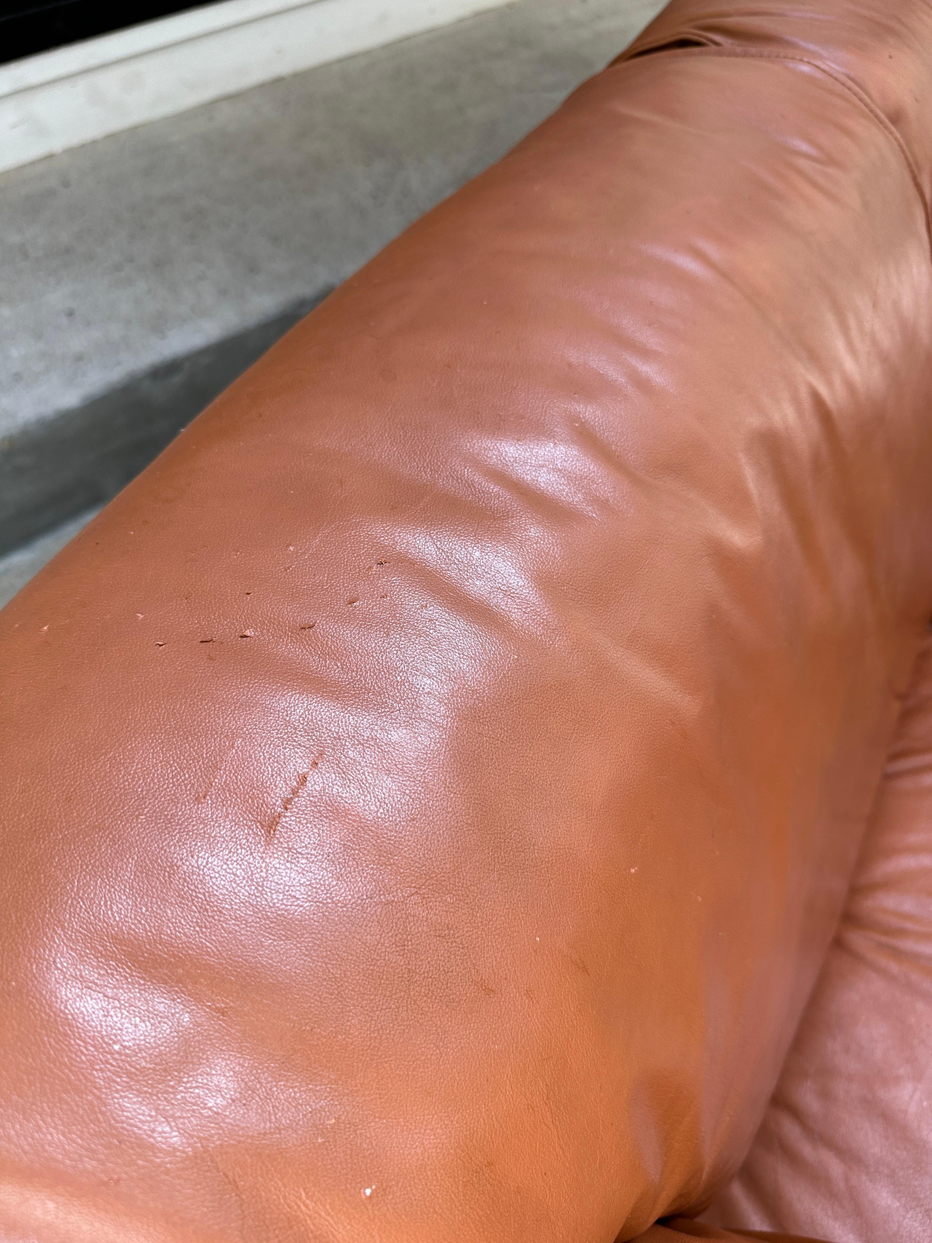 Leather Vintage Danish three seater 