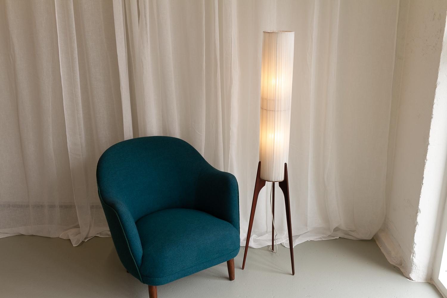 Vintage Danish Tripod Rocket Floor Lamp, 1960s. For Sale 14