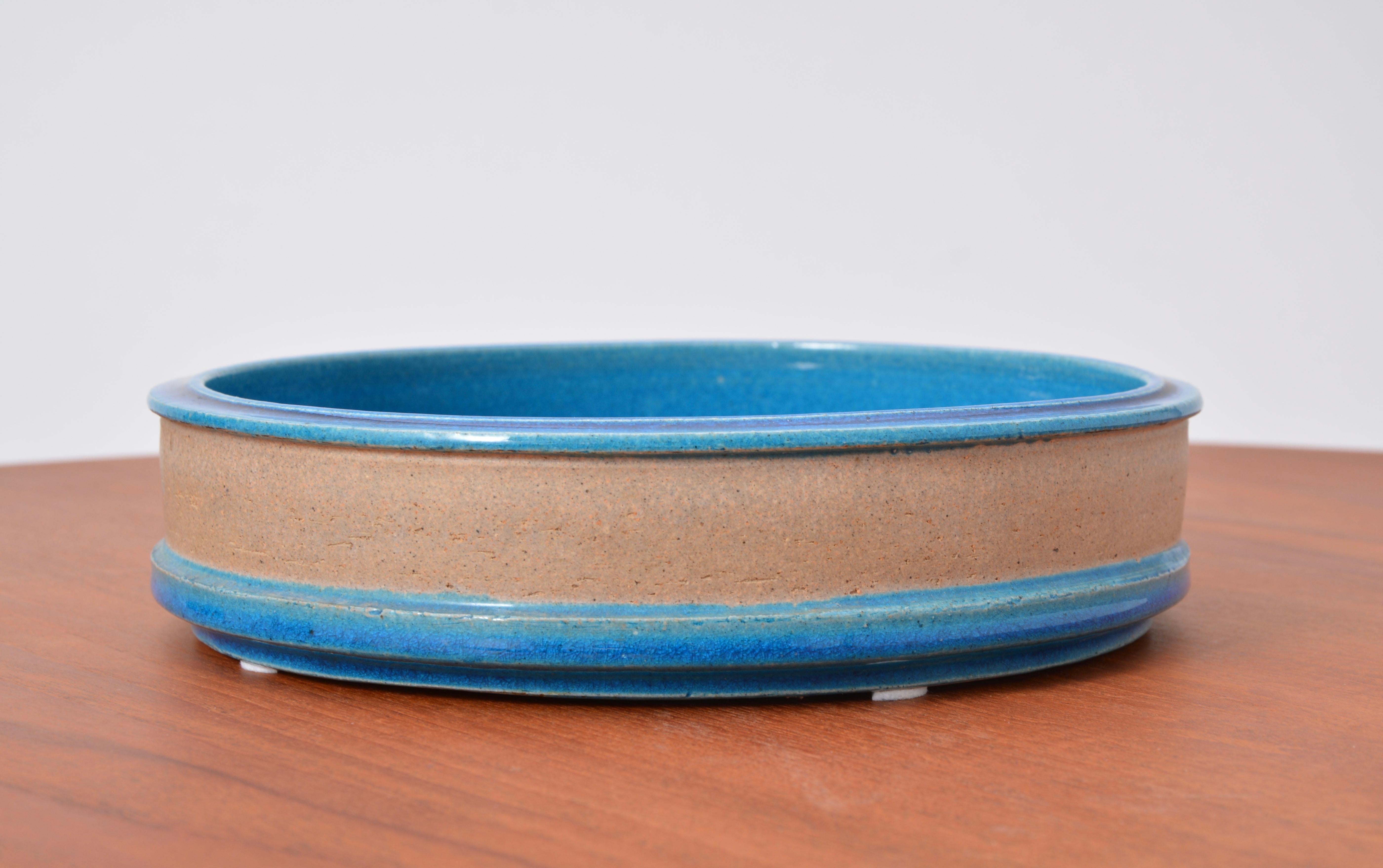 20th Century Danish Mid-Century Modern turquoise Ceramic bowl by Nils Kähler For Sale