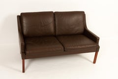 Zweisitziges dänisches Ledersofa von Georg Thams für Vejen Møbelfabrik, 1970