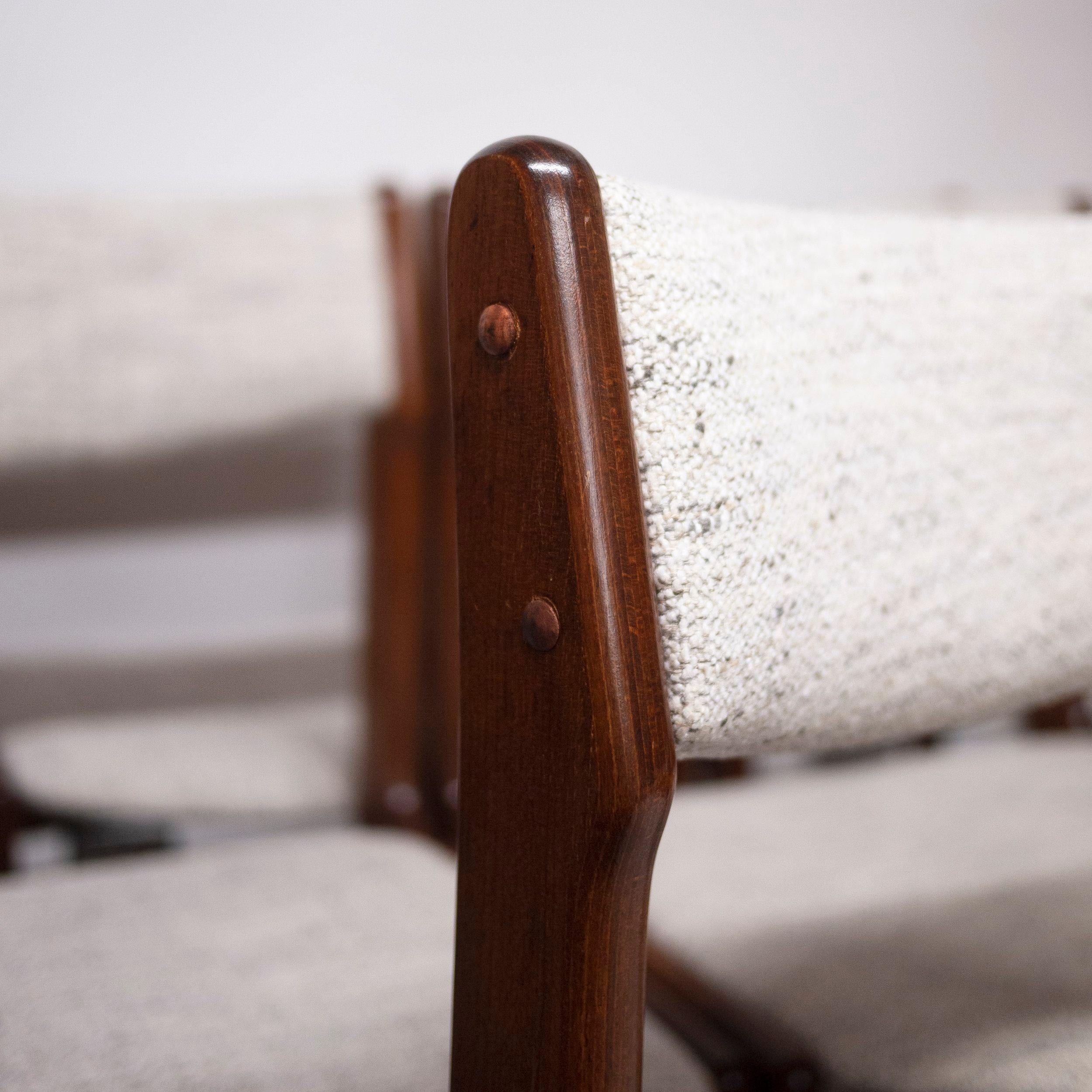 Mid-Century Modern Vintage Danish Upholstered Teak Chairs by Anderstrup Stolefabrik, Set of 6 For Sale