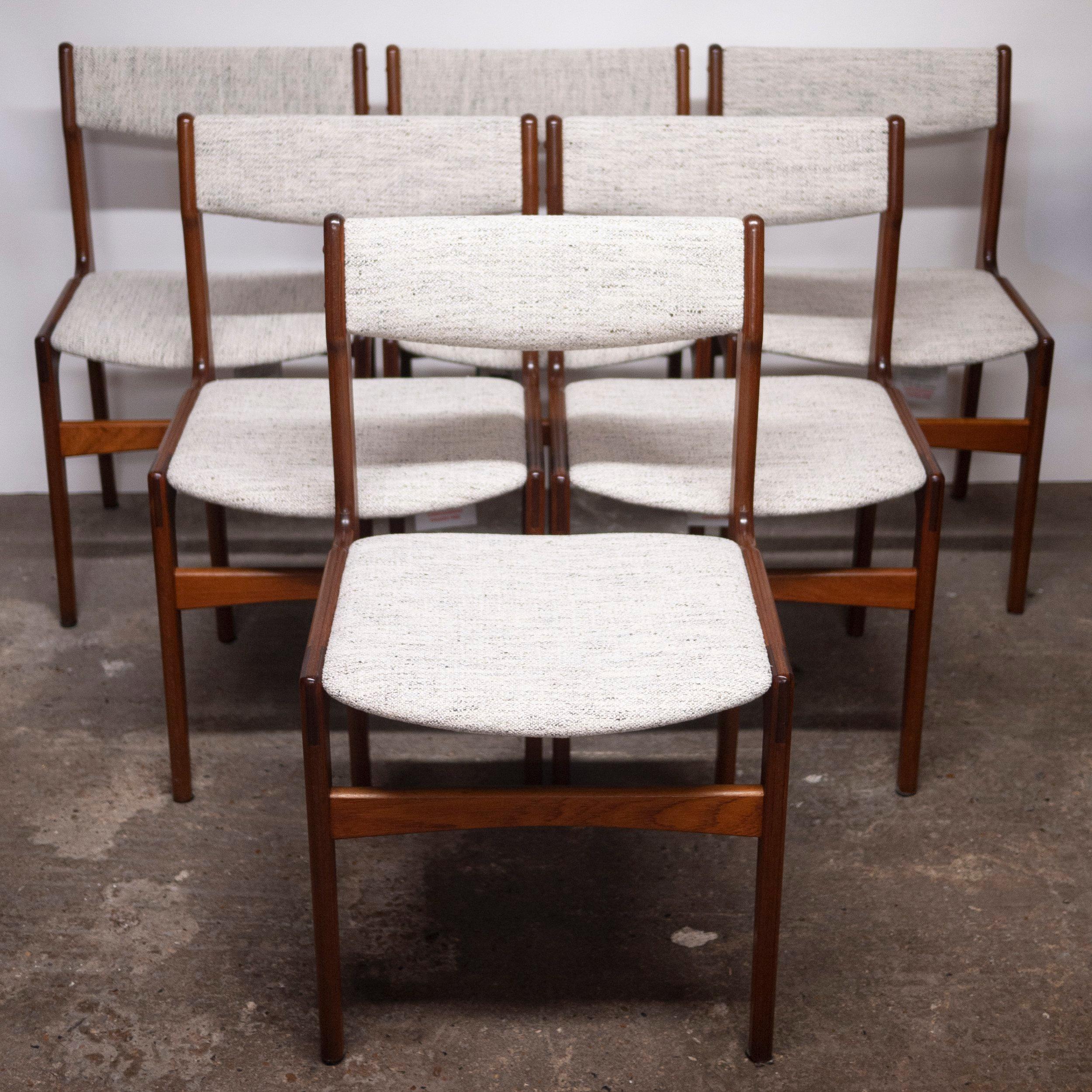 Mid-20th Century Vintage Danish Upholstered Teak Chairs by Anderstrup Stolefabrik, Set of 6 For Sale