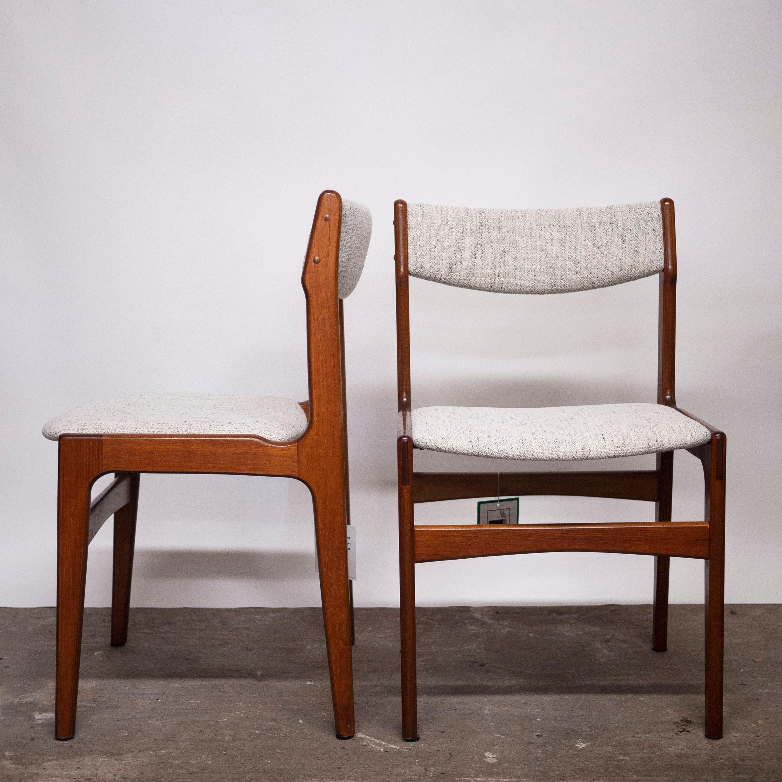 Fabric Vintage Danish Upholstered Teak Chairs by Anderstrup Stolefabrik, Set of 6 For Sale