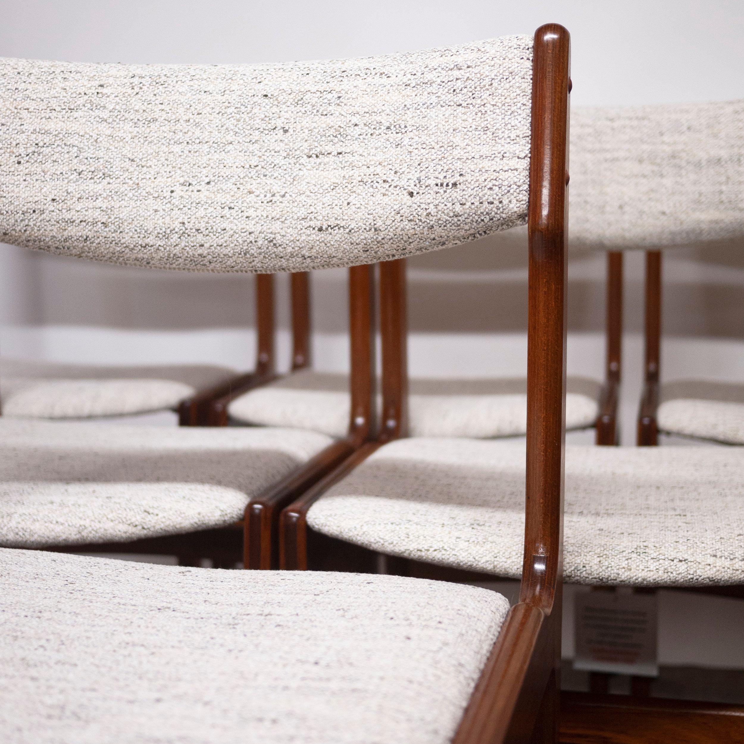 Vintage Danish Upholstered Teak Chairs by Anderstrup Stolefabrik, Set of 6 For Sale 1
