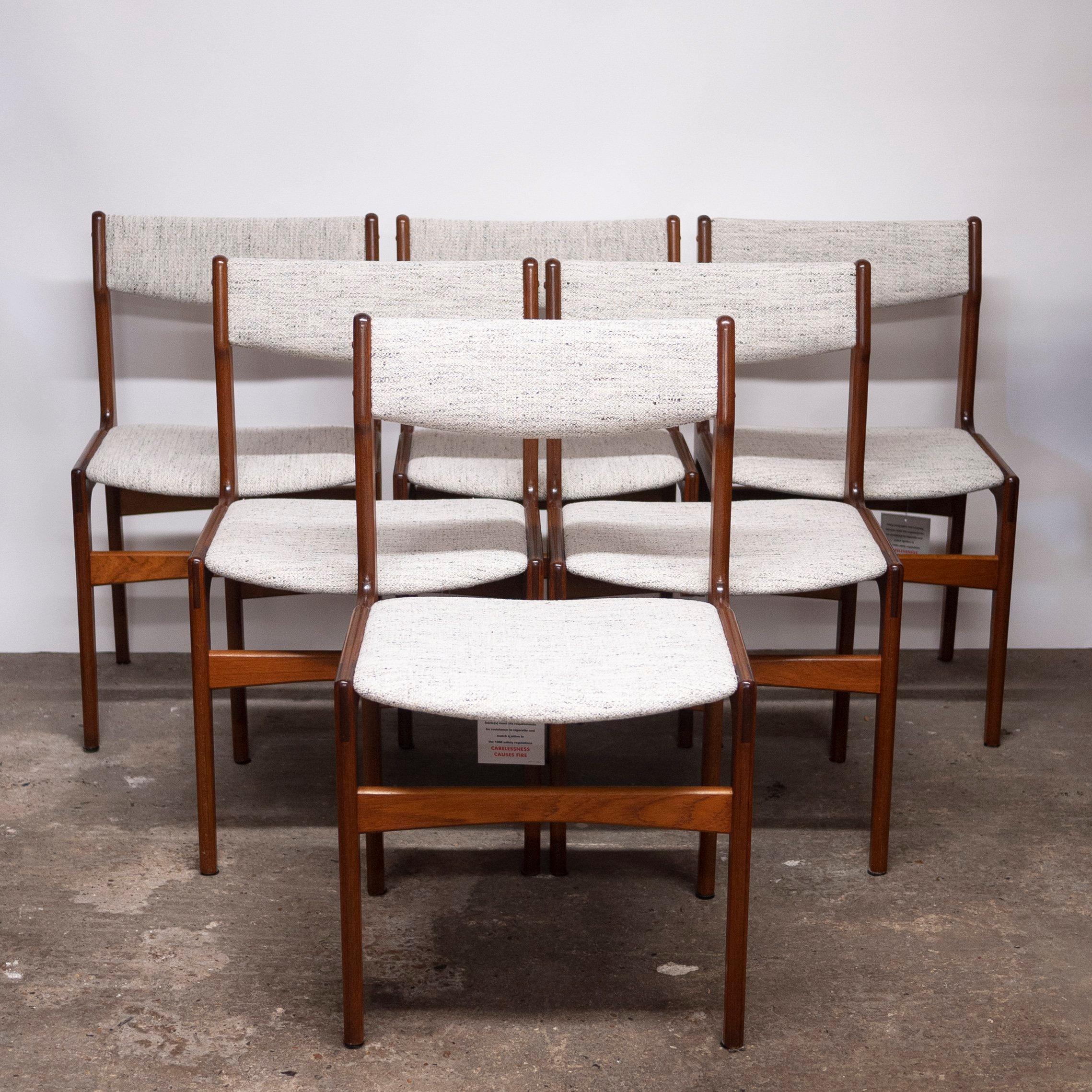 Vintage Danish Upholstered Teak Chairs by Anderstrup Stolefabrik, Set of 6 For Sale 3