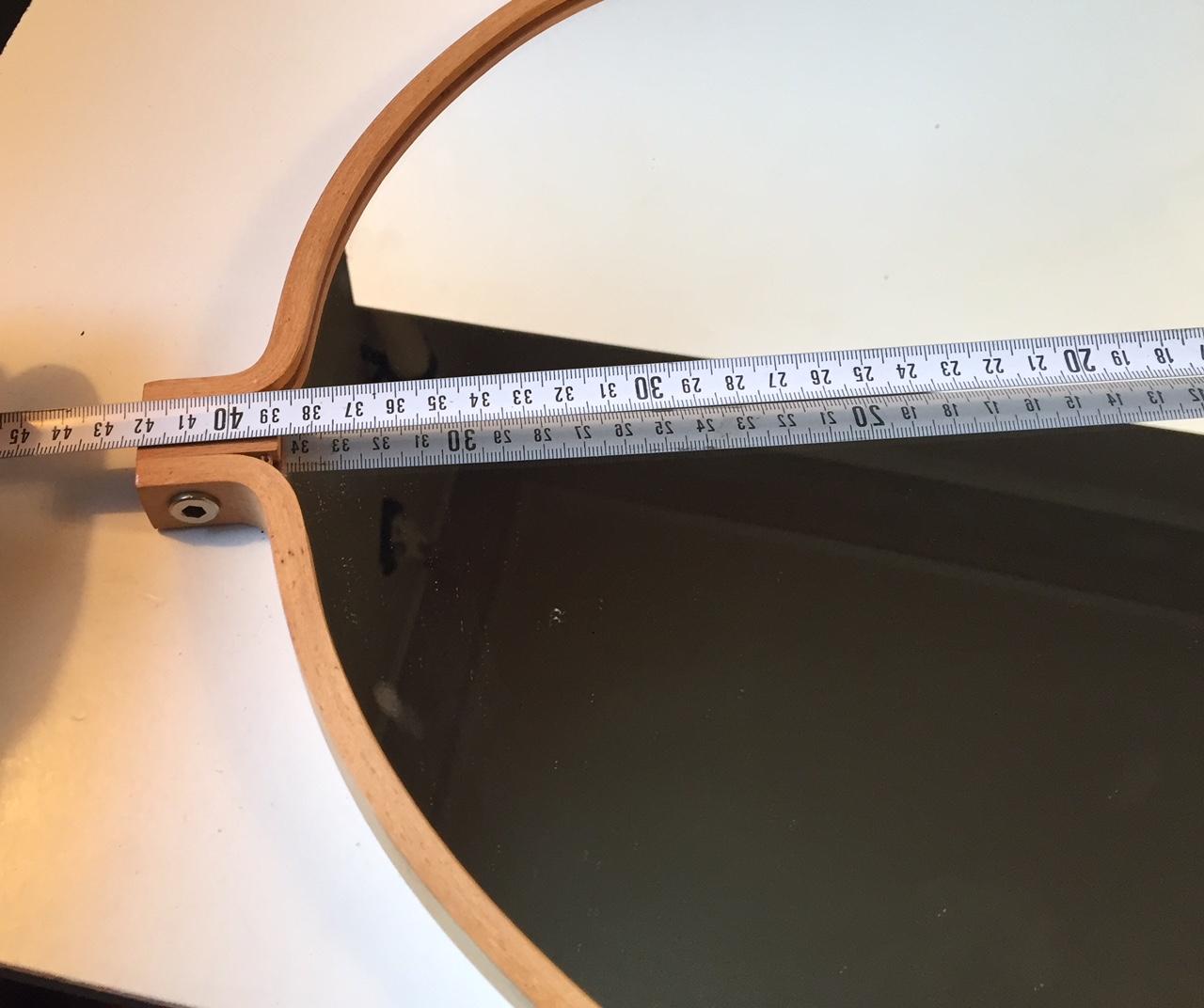 Dänischer Vintage-Wandspiegel aus Buche von Indan, 1980er Jahre (Buchenholz) im Angebot