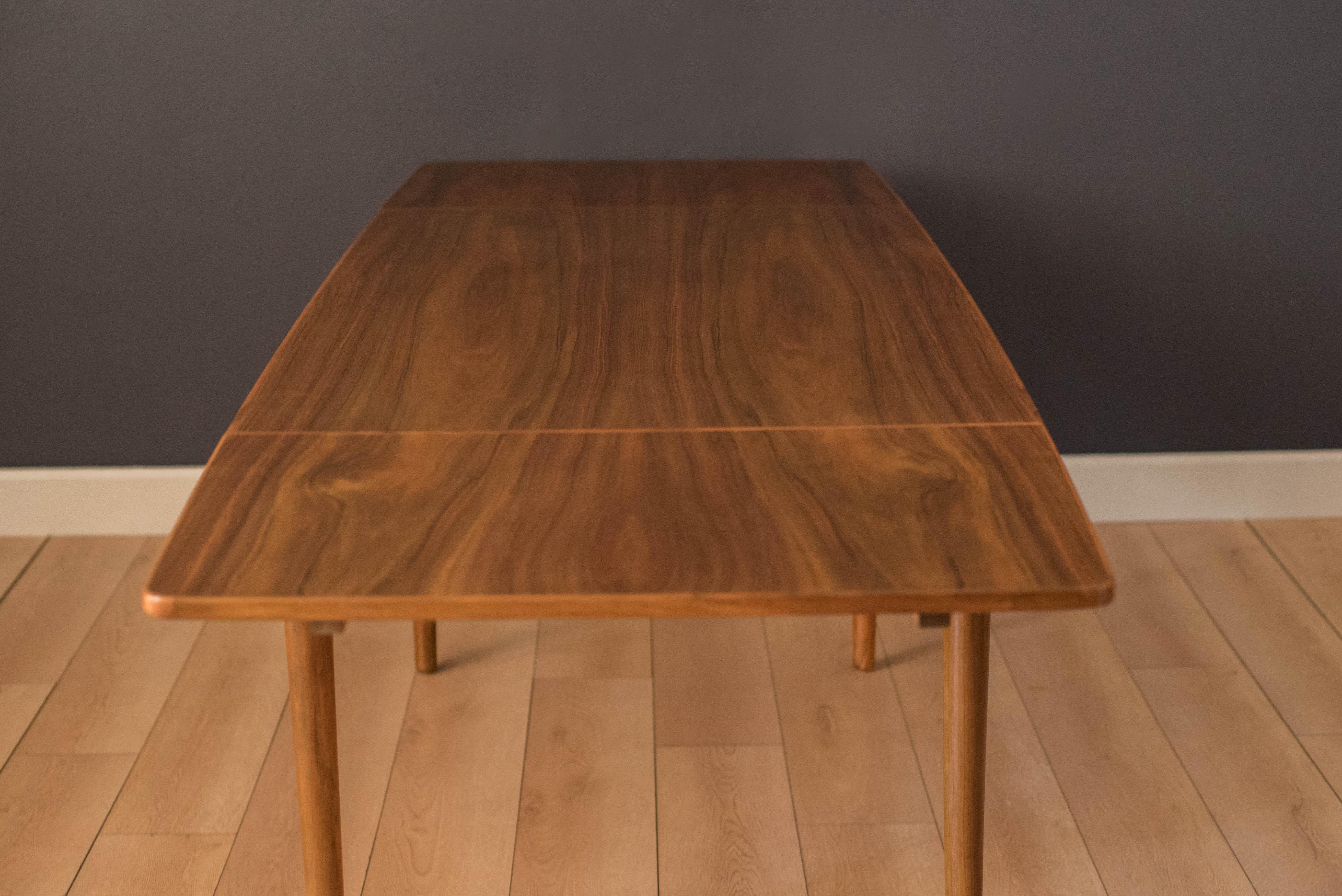 Vintage Danish Walnut Extendable Dining Table by Arne Hovmand-Olsen 7
