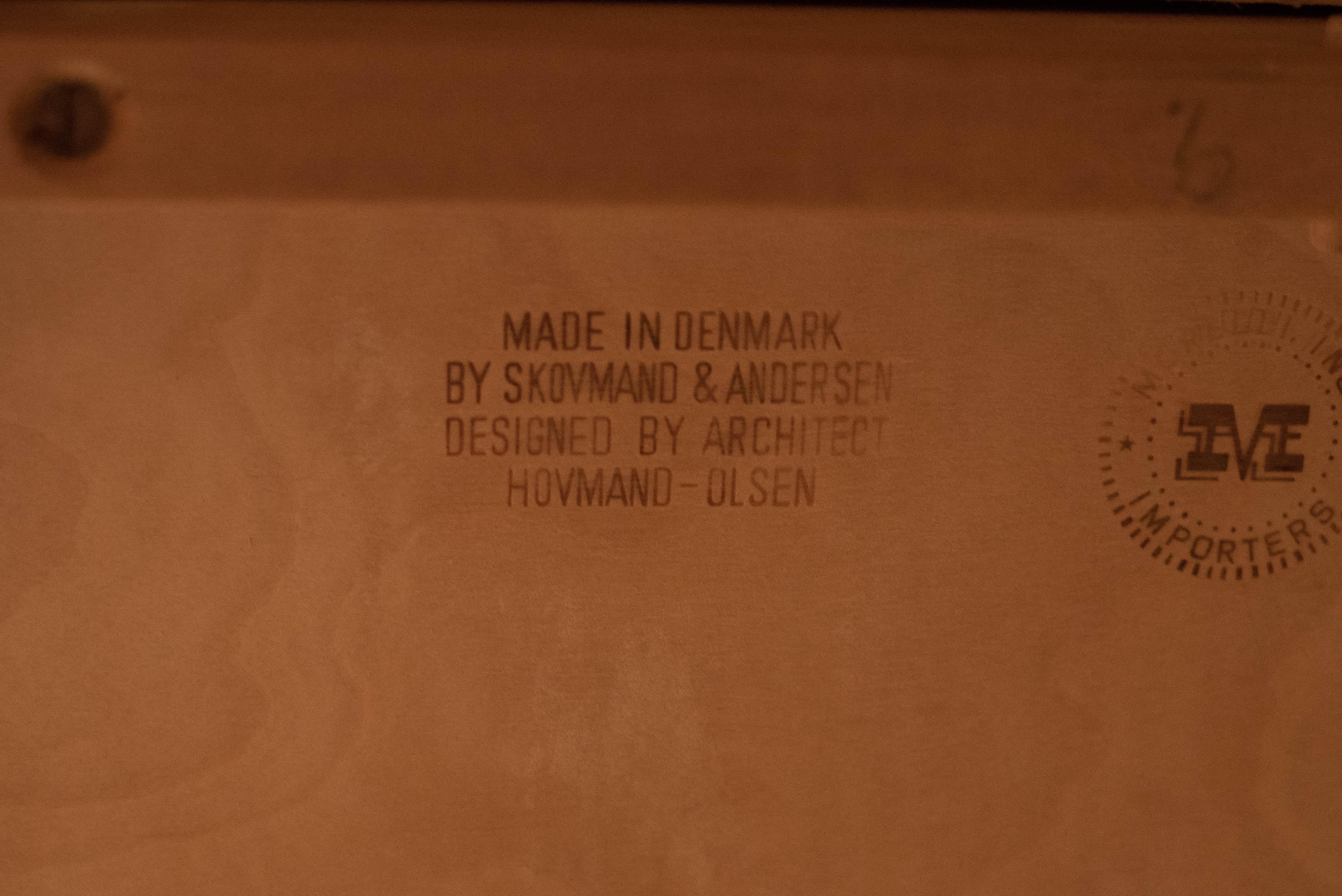 Vintage Danish Walnut Extendable Dining Table by Arne Hovmand-Olsen 8