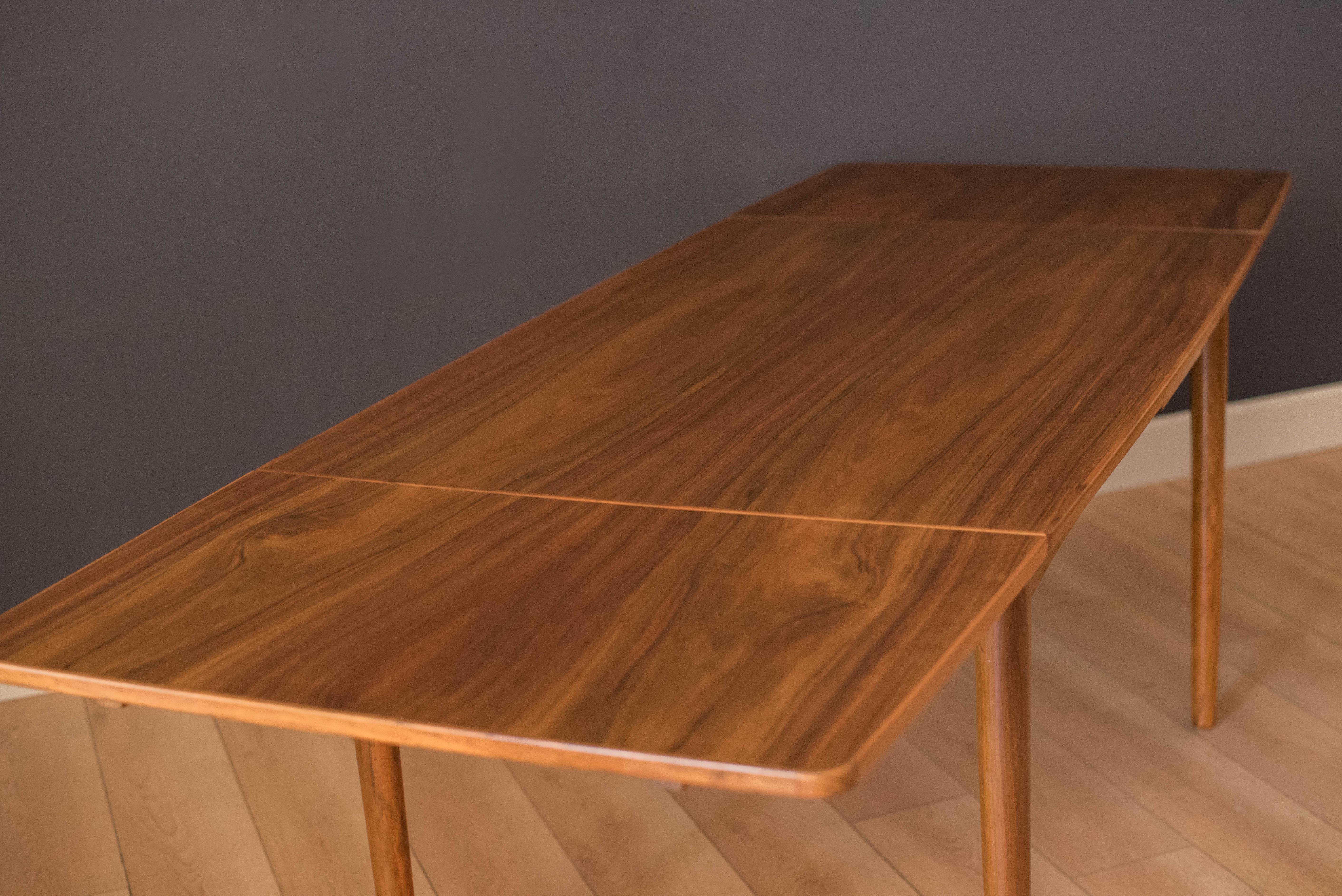 Vintage Danish Walnut Extendable Dining Table by Arne Hovmand-Olsen 2
