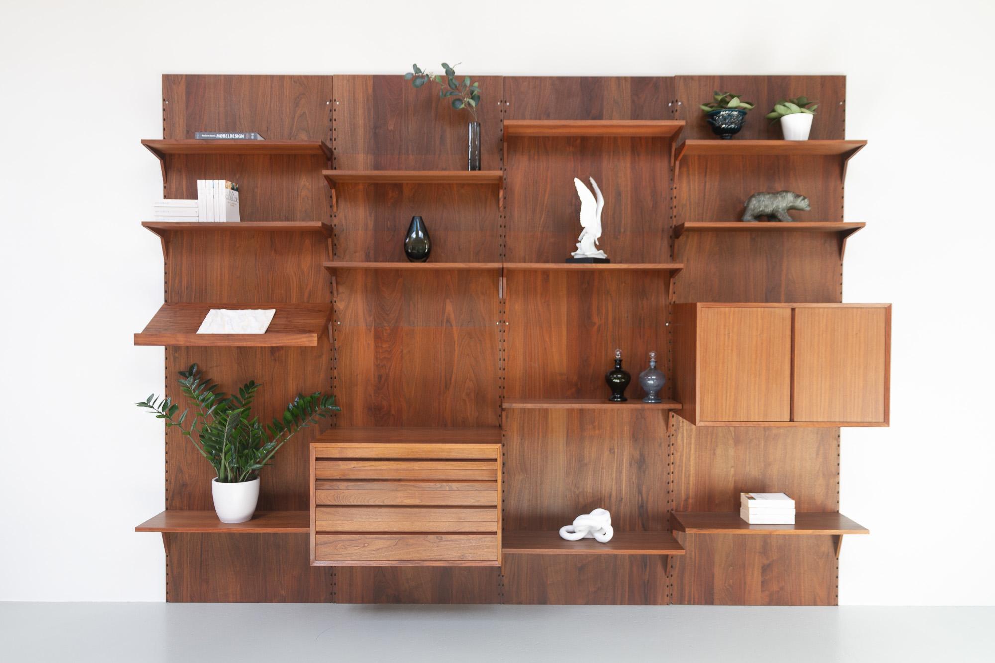 Vintage Danish Walnut Wall Unit by Poul Cadovius for Cado, 1960s 7