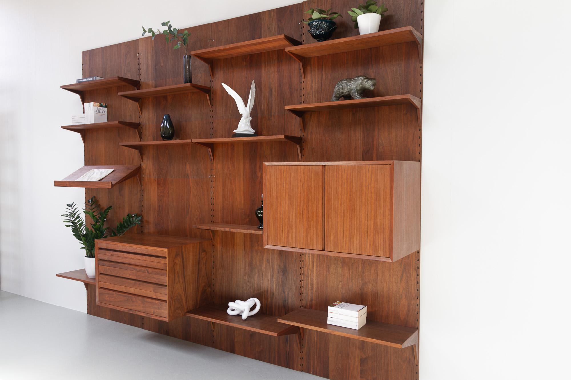 Vintage Danish Walnut Wall Unit by Poul Cadovius for Cado, 1960s 8
