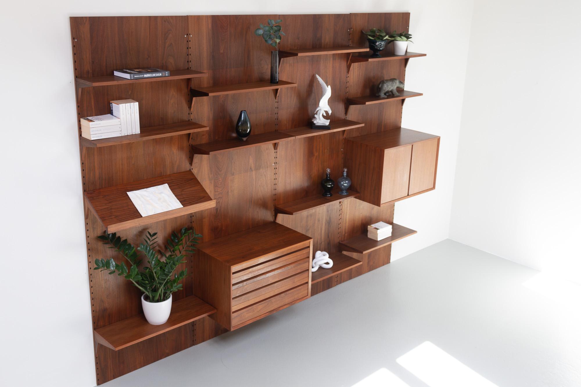 Vintage Danish Walnut Wall Unit by Poul Cadovius for Cado, 1960s 9