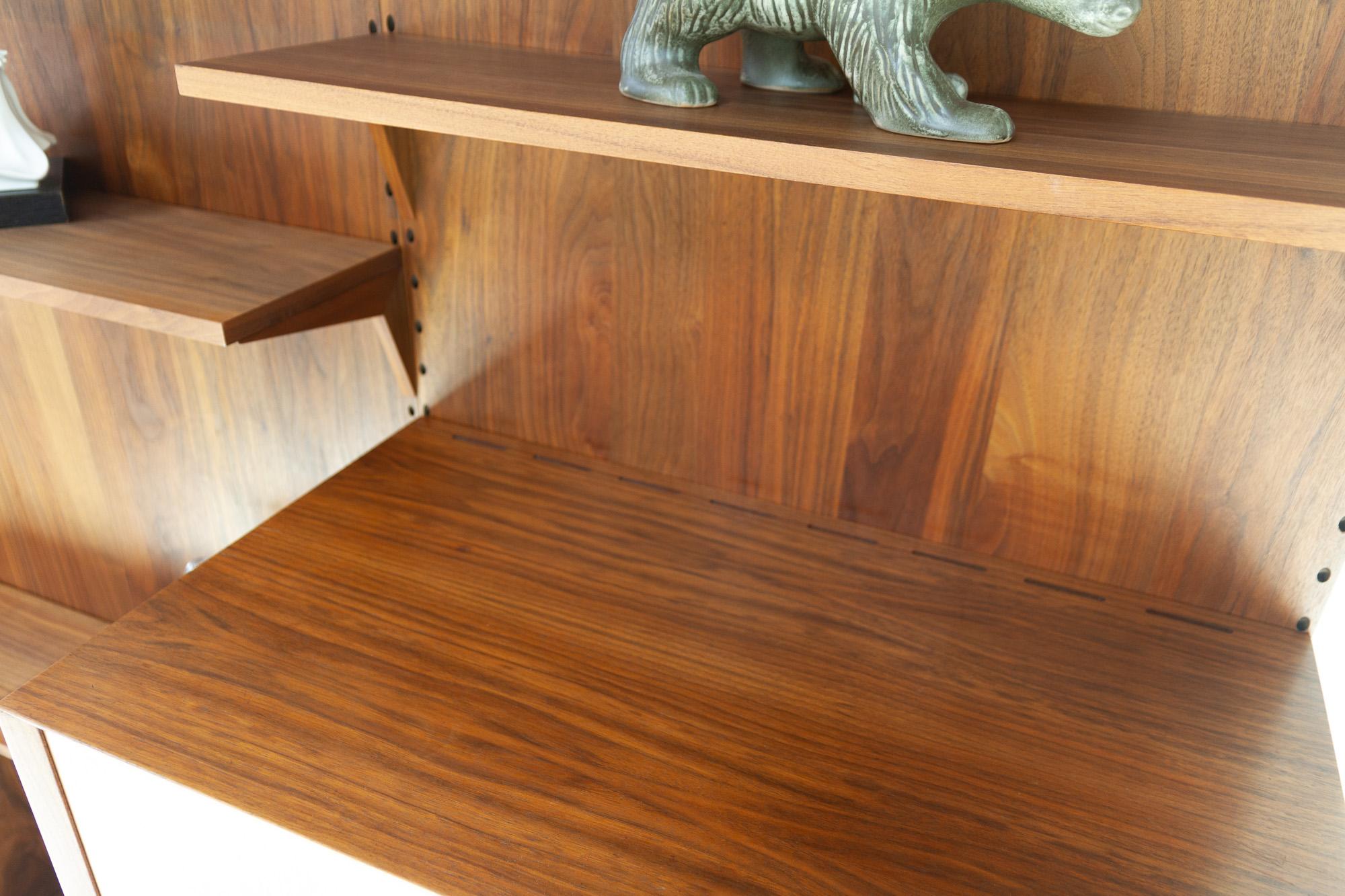 Vintage Danish Walnut Wall Unit by Poul Cadovius for Cado, 1960s 12