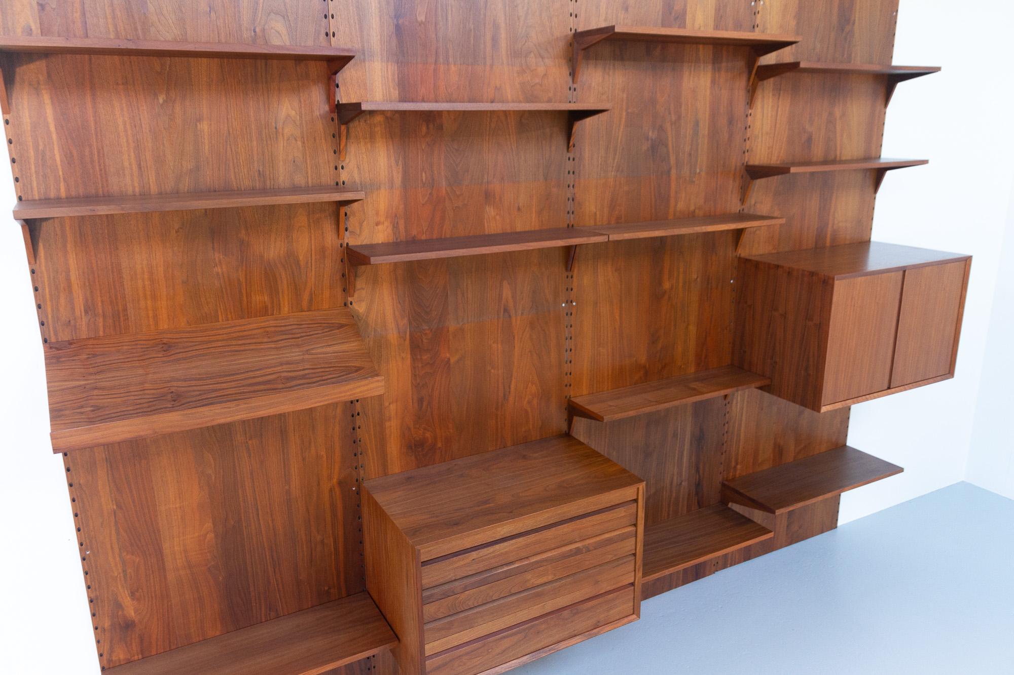 Vintage Danish Walnut Wall Unit by Poul Cadovius for Cado, 1960s 3