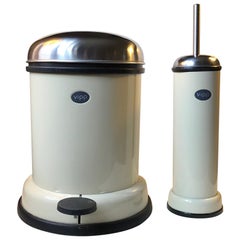 Used Danish Waste Bin and Toilet Brush by Holger Nielsen for Vipp, 1990s