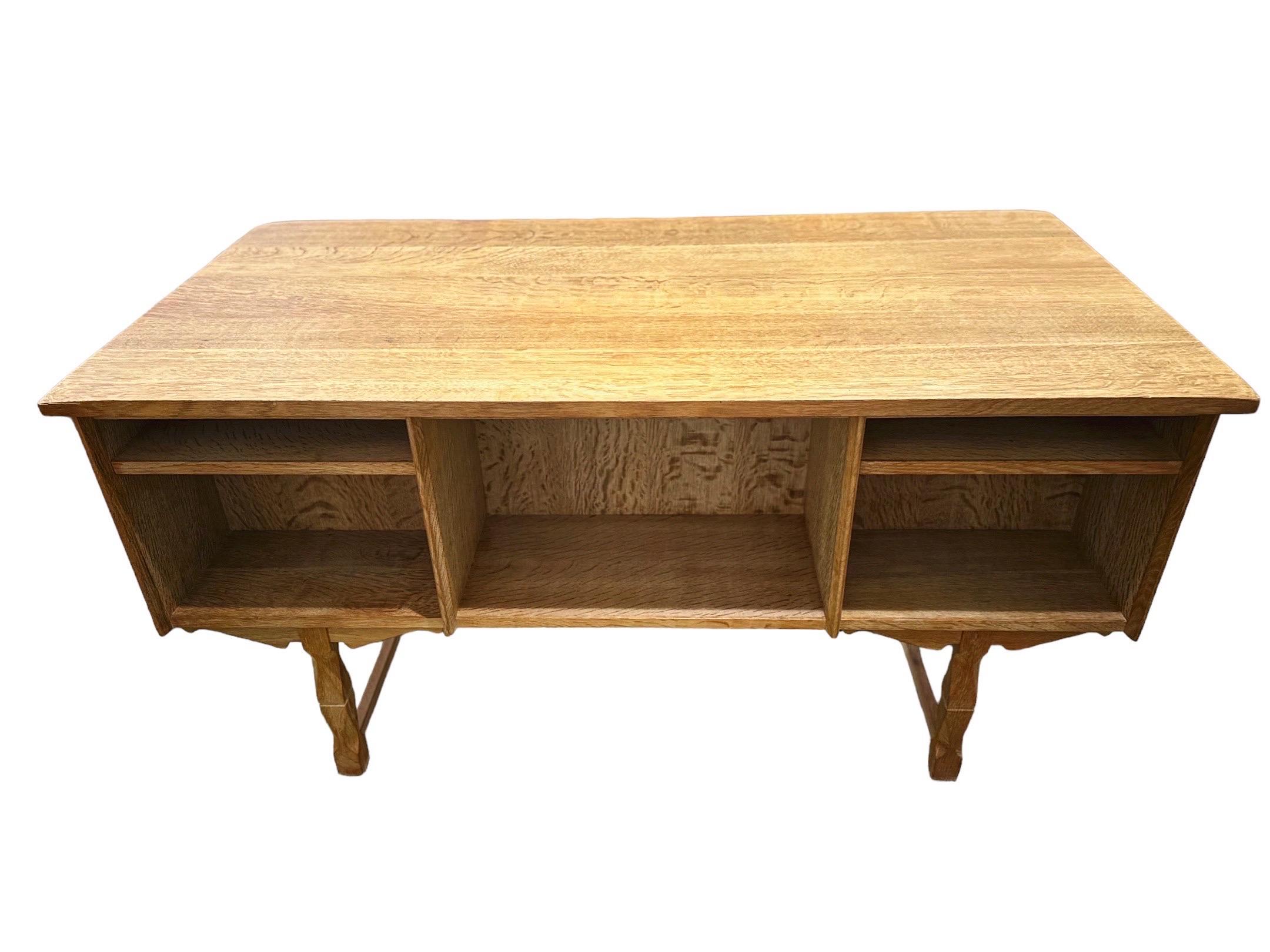 Mid-20th Century Vintage Danish White Oak Desk - Henning Kjaernulf - Organic Scandinavian For Sale
