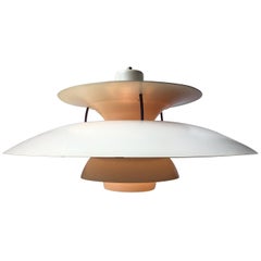 Vintage Danish White PH5 Pendant by Poul Henningsen for Louis Poulsen, 1970s